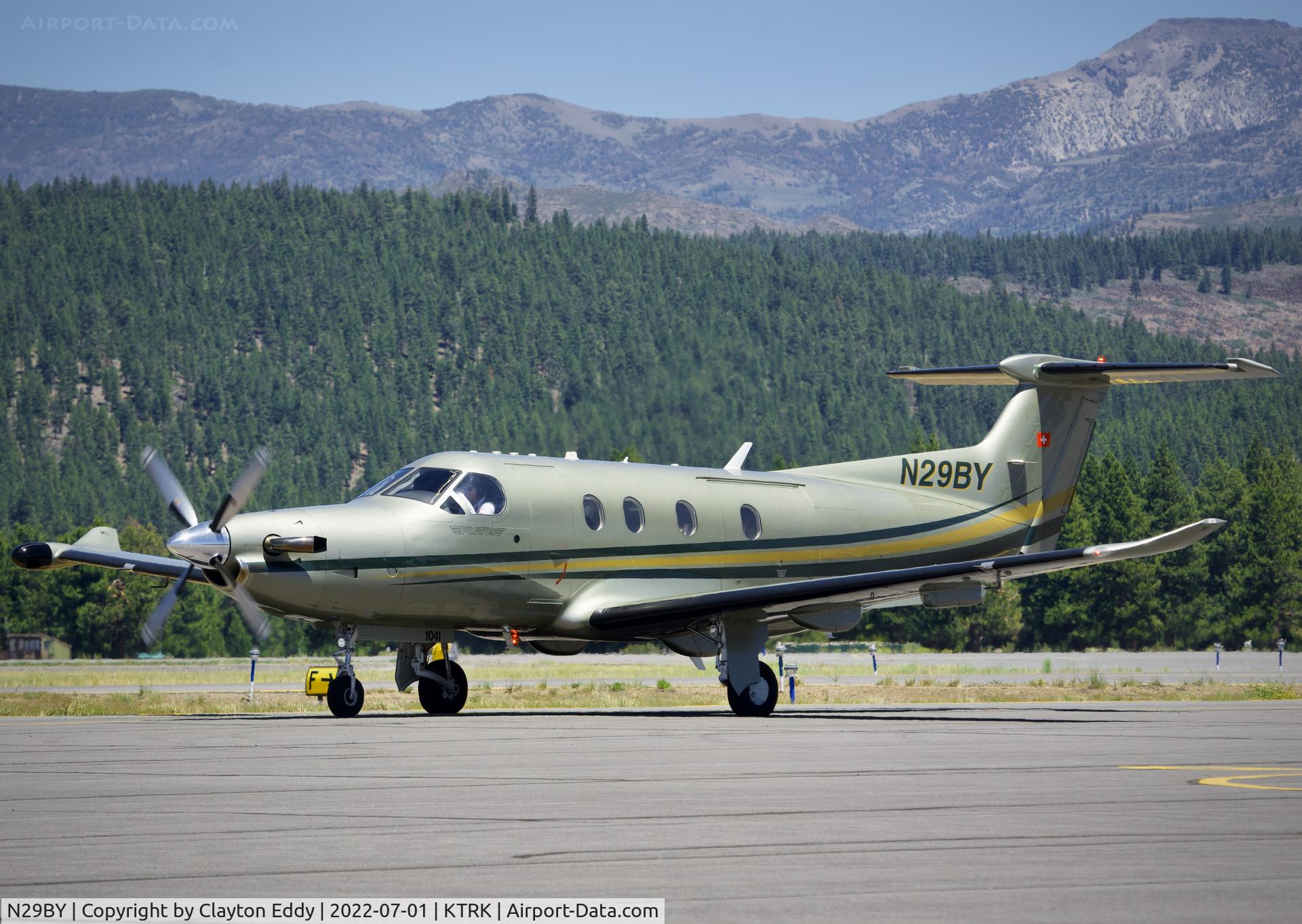 N29BY, 2008 Pilatus PC-12/47E C/N 1041, Truckee airport in California 2022.