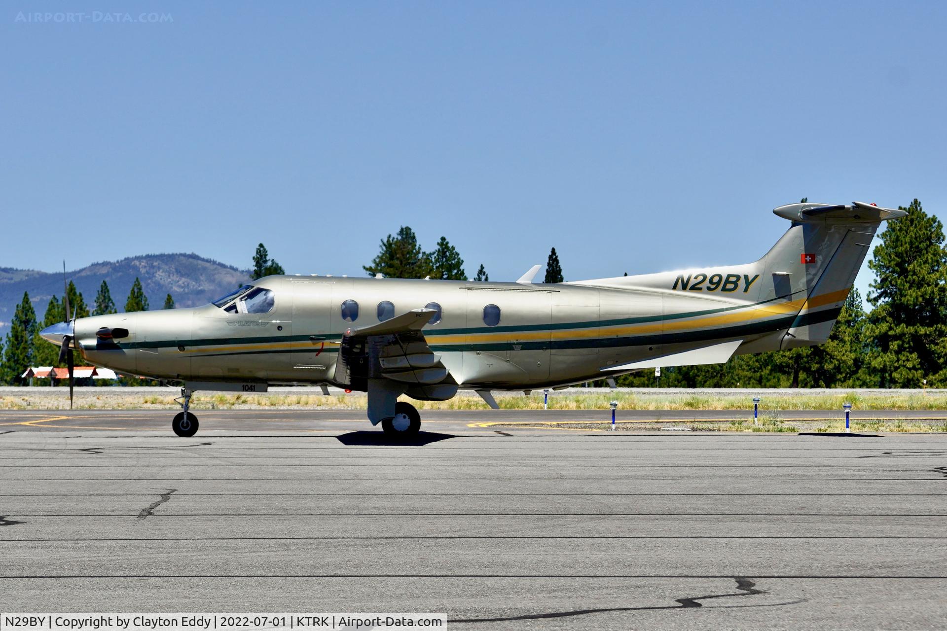 N29BY, 2008 Pilatus PC-12/47E C/N 1041, Truckee airport in California 2022.