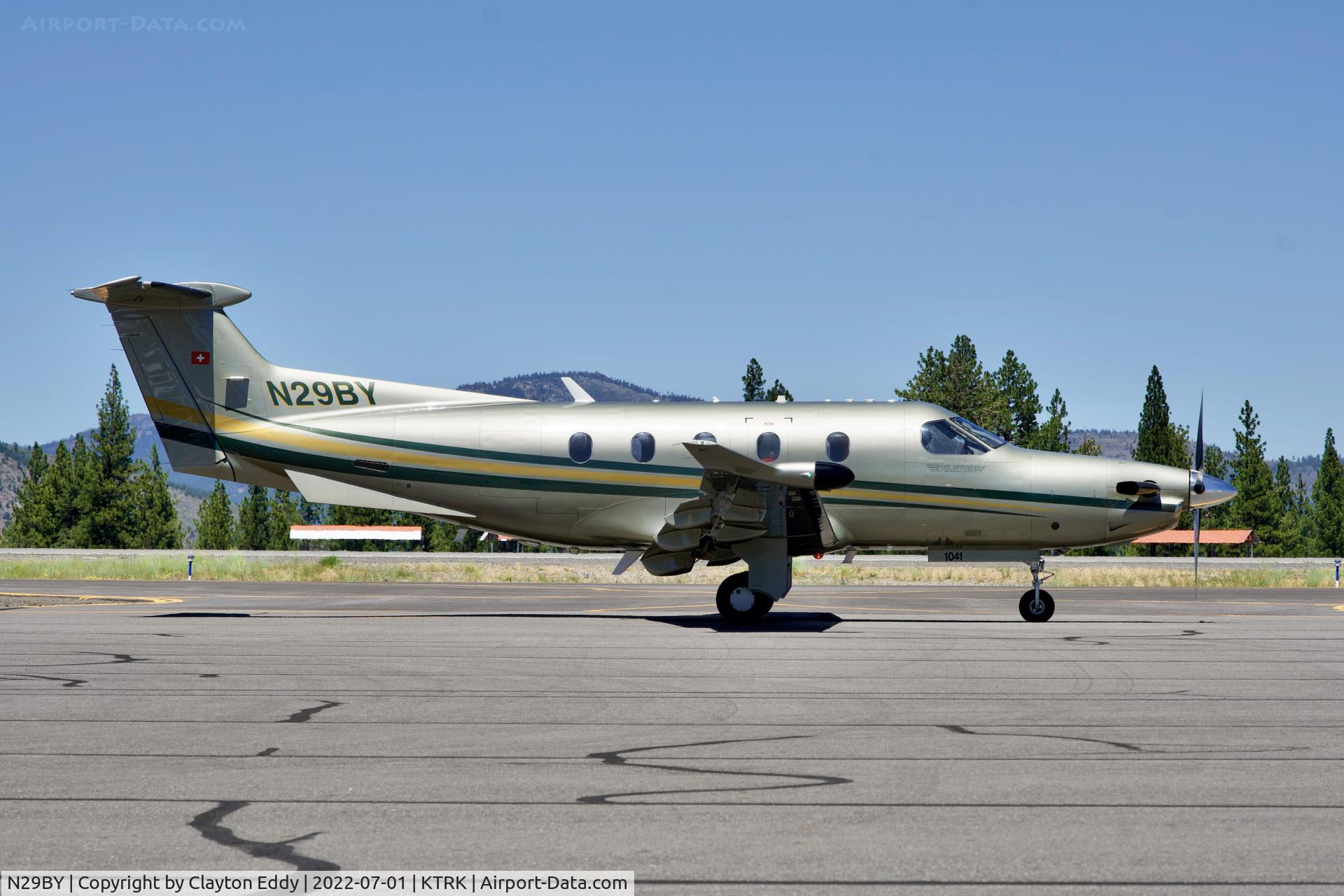 N29BY, 2008 Pilatus PC-12/47E C/N 1041, Truckee airport in California 2022.