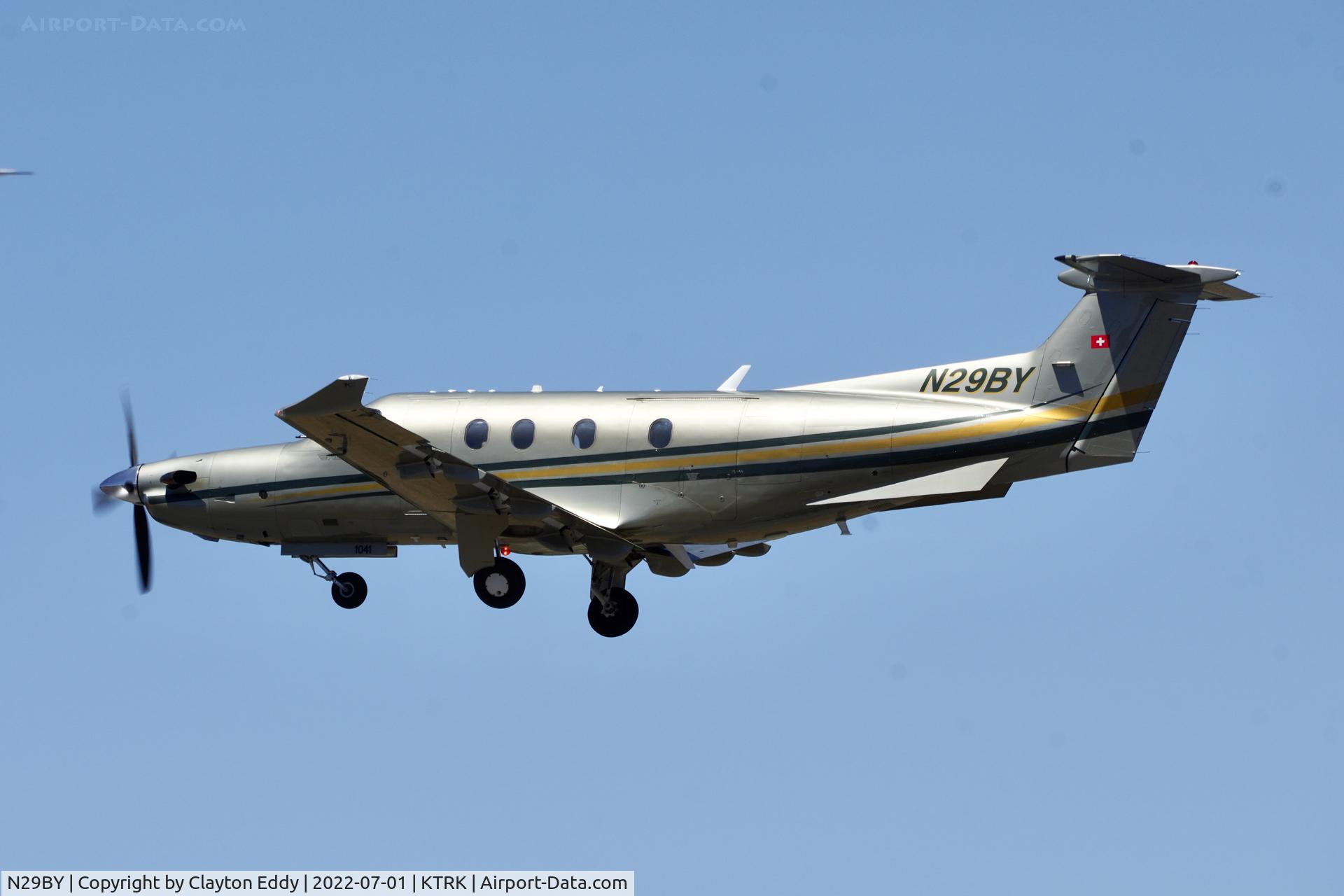 N29BY, 2008 Pilatus PC-12/47E C/N 1041, Truckee airport in California 2022.