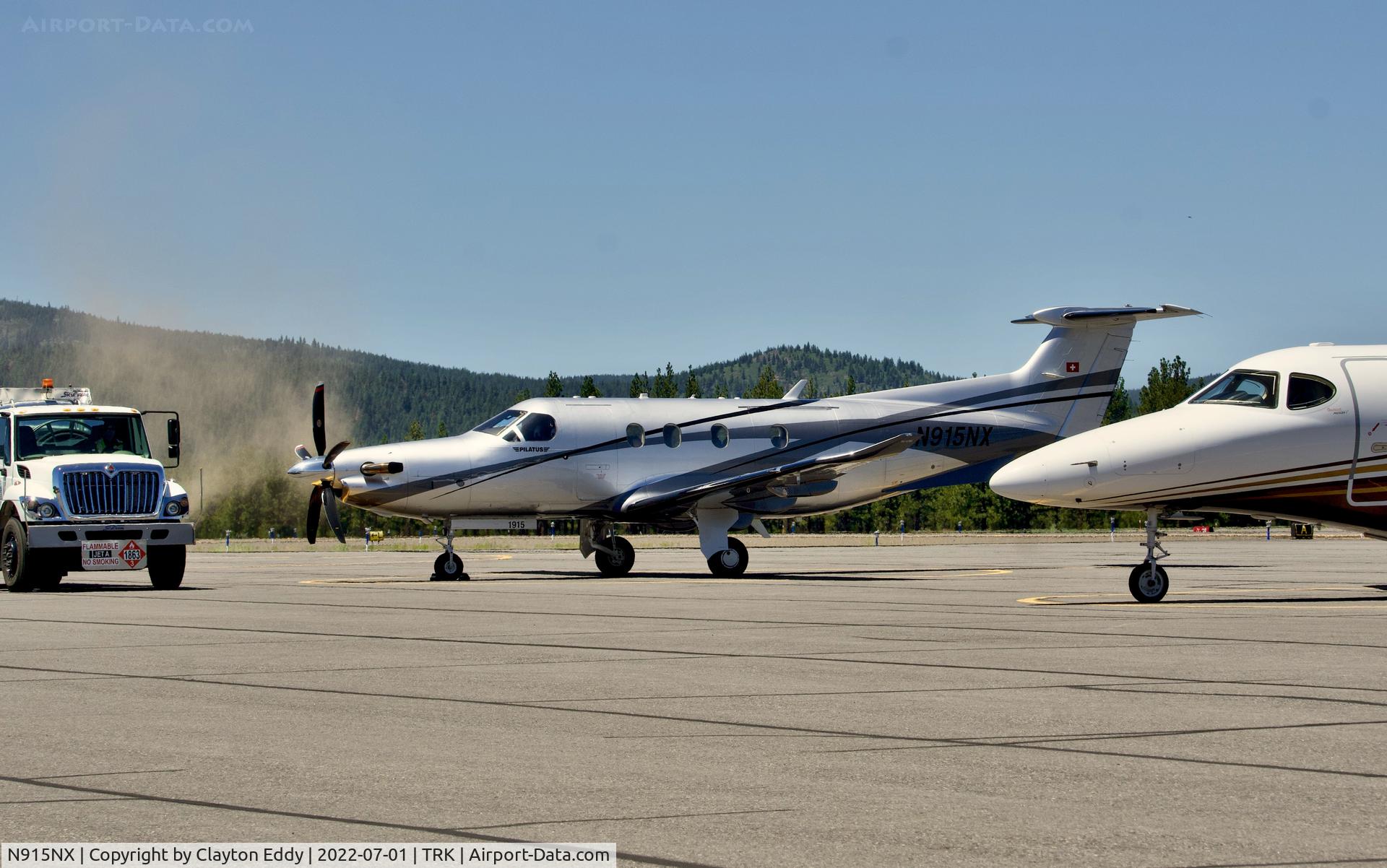 N915NX, 2019 Pilatus PC-12/47E C/N 1815, Dust Devil. Truckee airport in California 2022.
