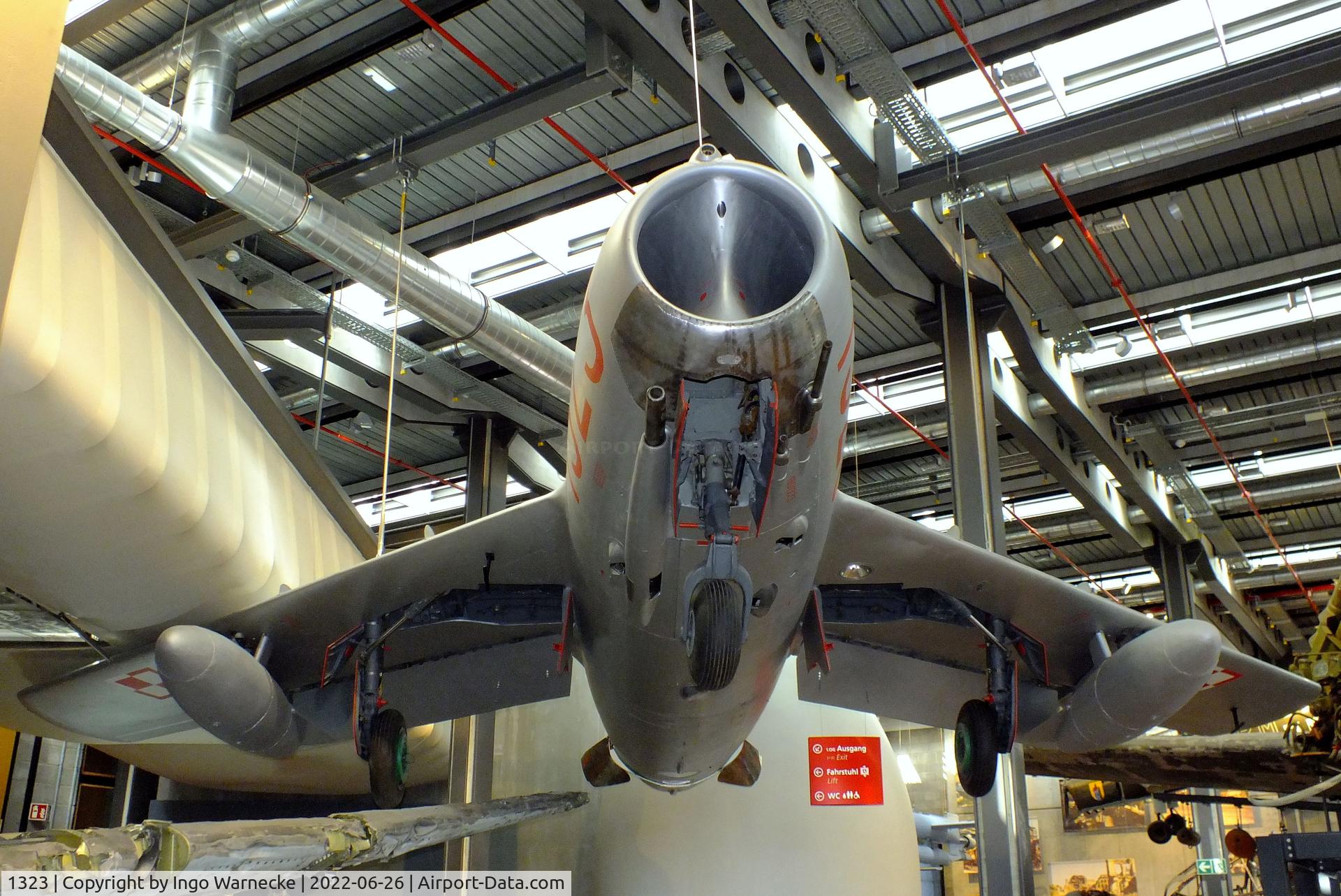 1323, PZL-Mielec Lim-2 (MiG-15bis) C/N 1B01323, PZL-Mielec Lim-2 (Mig-15bis) FAGOT at the Deutsches-Technikmuseum (DTM), Berlin