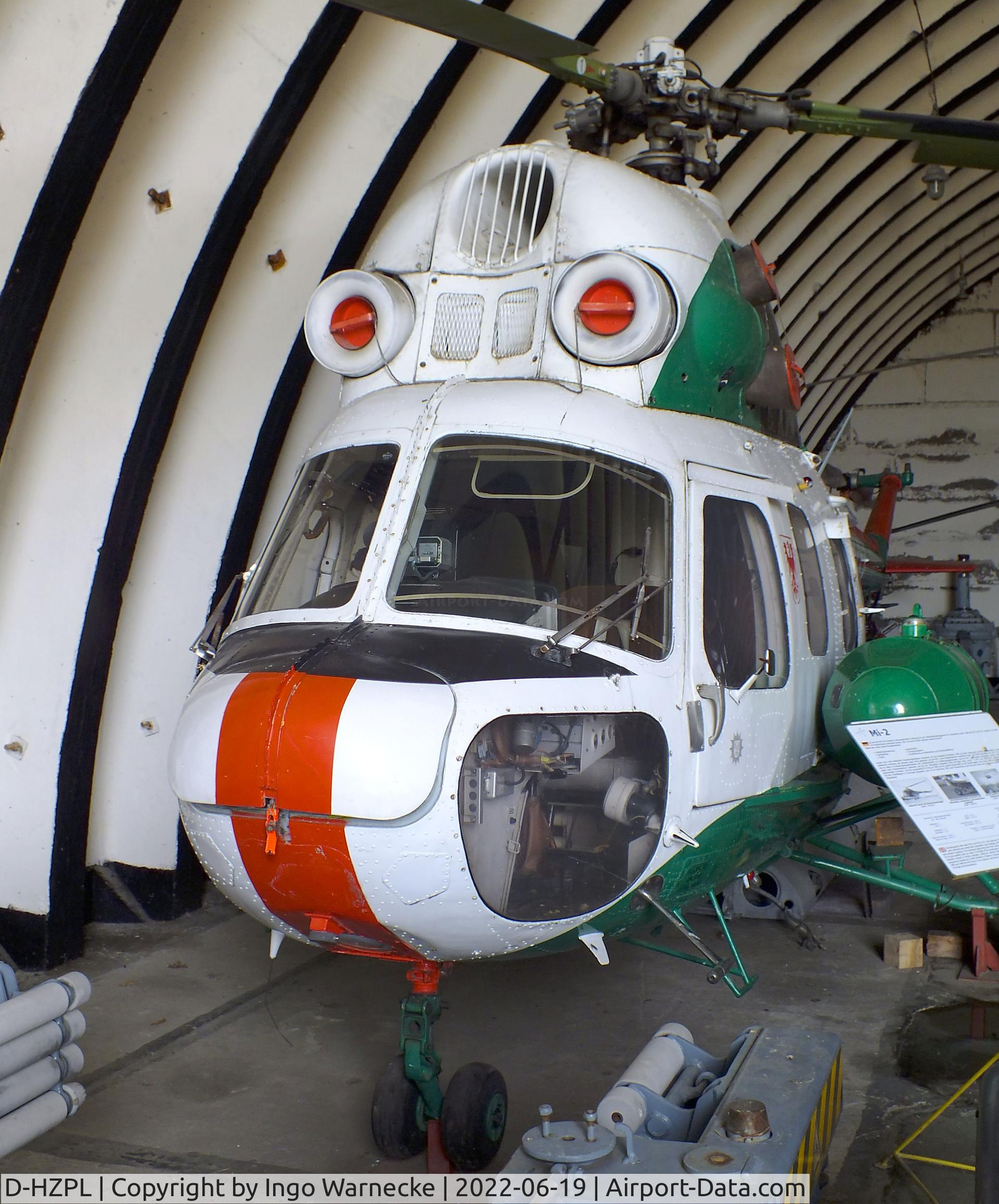 D-HZPL, Mil Mi-2 C/N 569342085, Mil (PZL-Swidnik) Mi-2 HOPLITE at the Luftfahrtmuseum Finowfurt