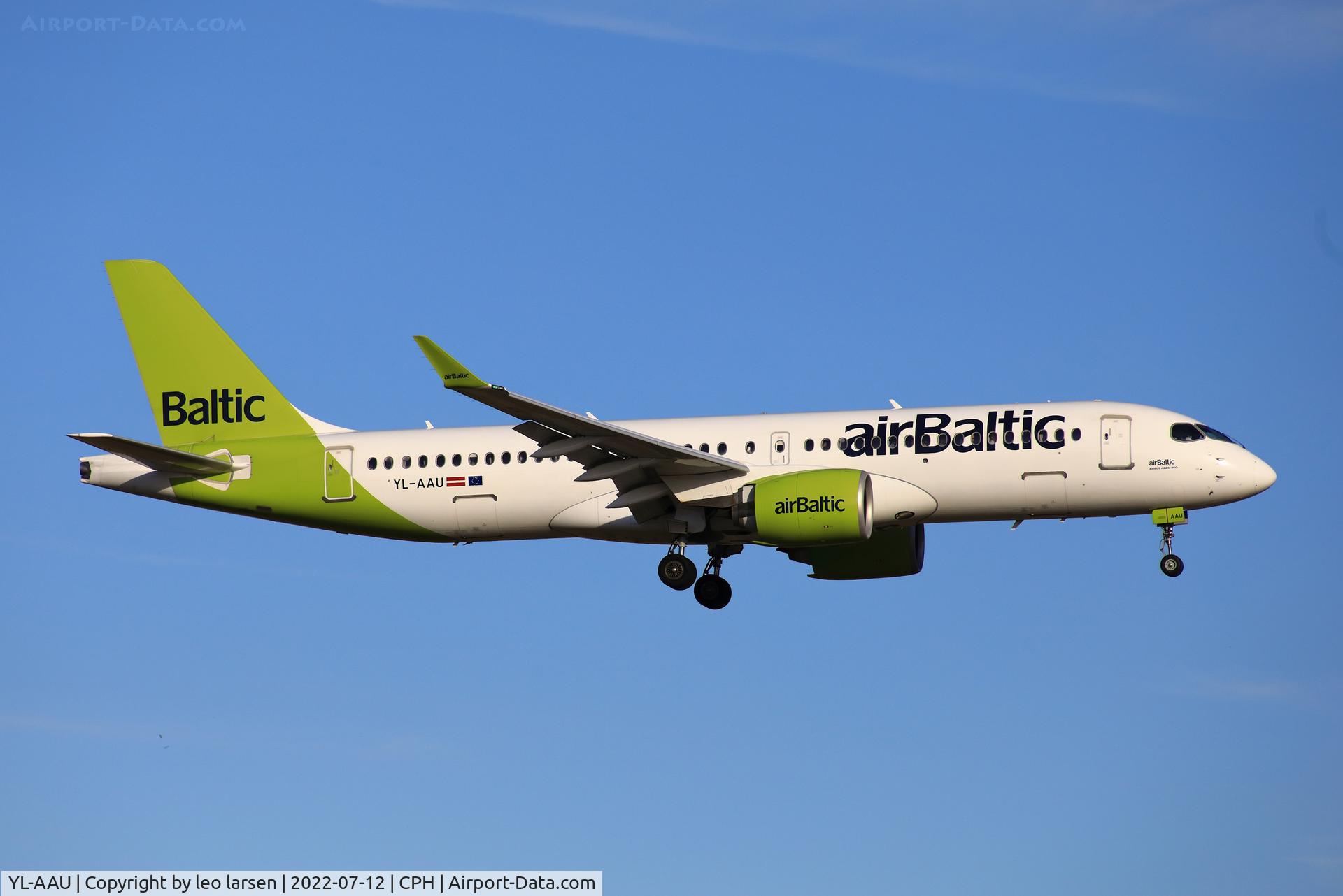 YL-AAU, 2019 Airbus A220-300 C/N 55064, Copenhagen 12.7.2022