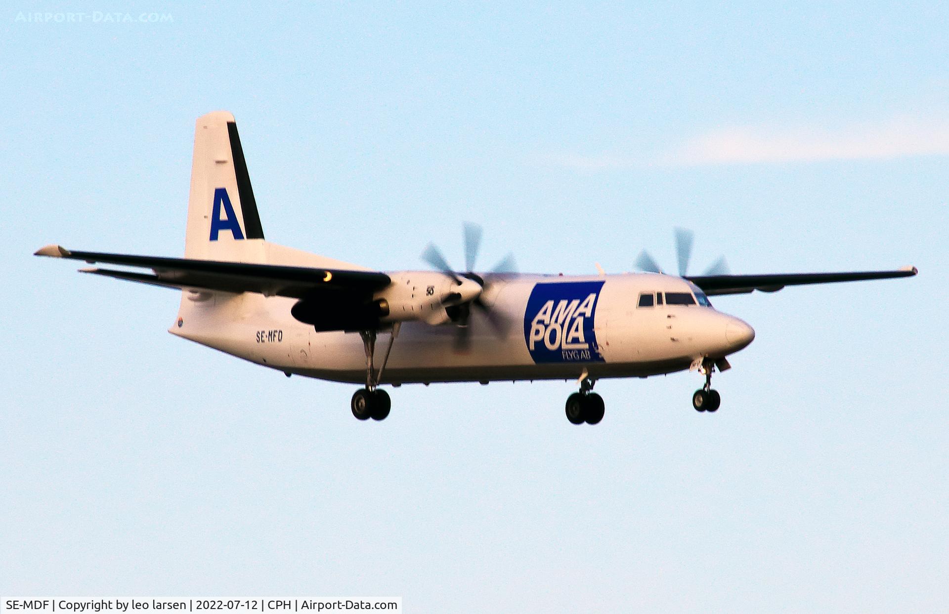 SE-MDF, 1988 Fokker 50F C/N 20126, Copenhagen 12.7.2022
