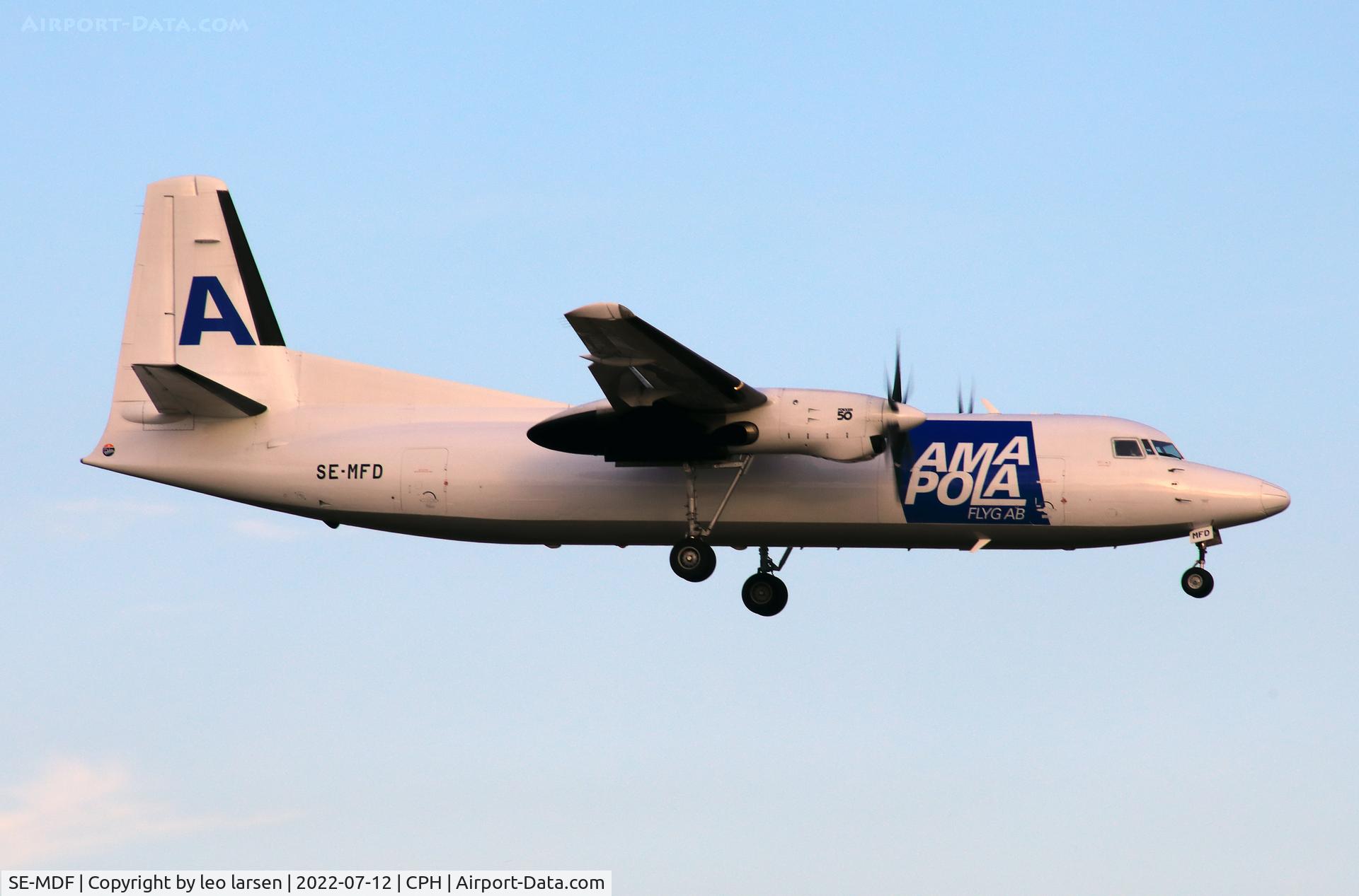 SE-MDF, 1988 Fokker 50F C/N 20126, Copenhagen 12.7.2022