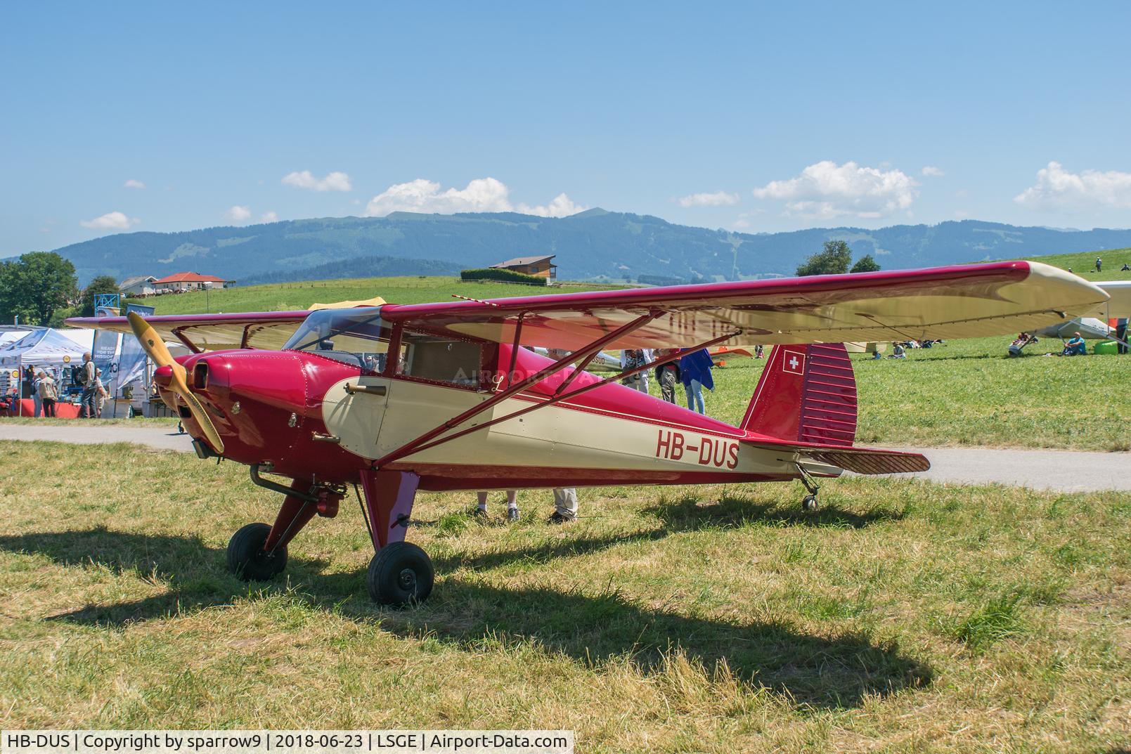 HB-DUS, 1939 Luscombe 8A C/N 923, RIO Ecuvillens 2018