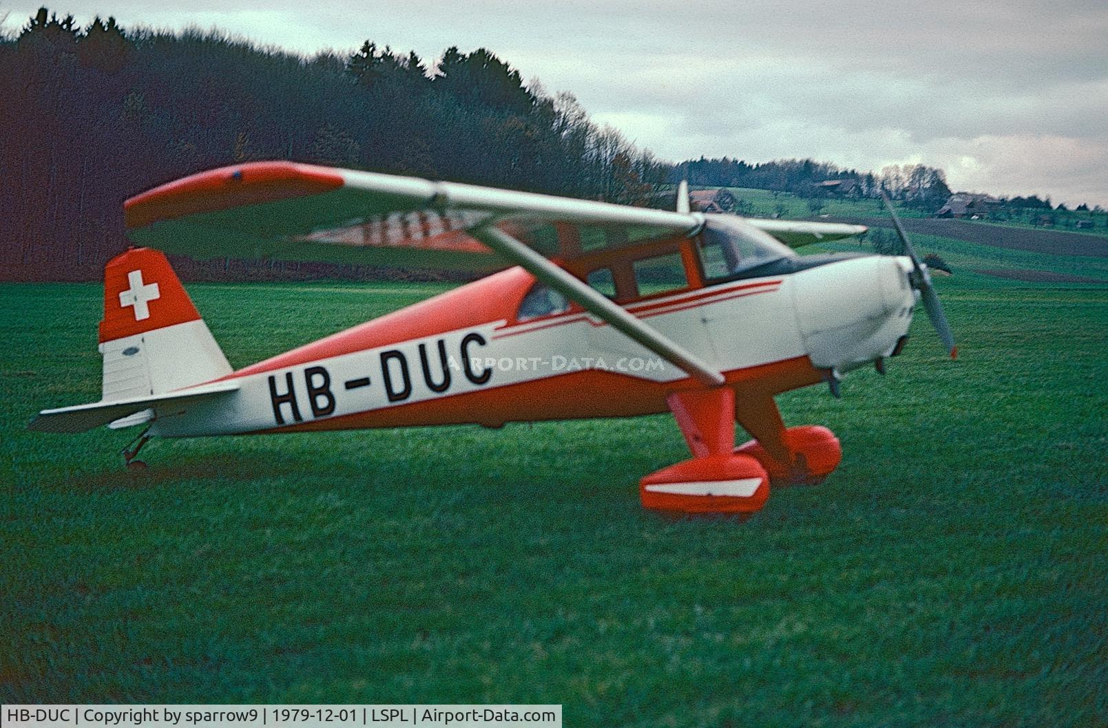 HB-DUC, 1948 Luscombe 8F Silvaire C/N 6295, At Langenthal-Bleienbach.