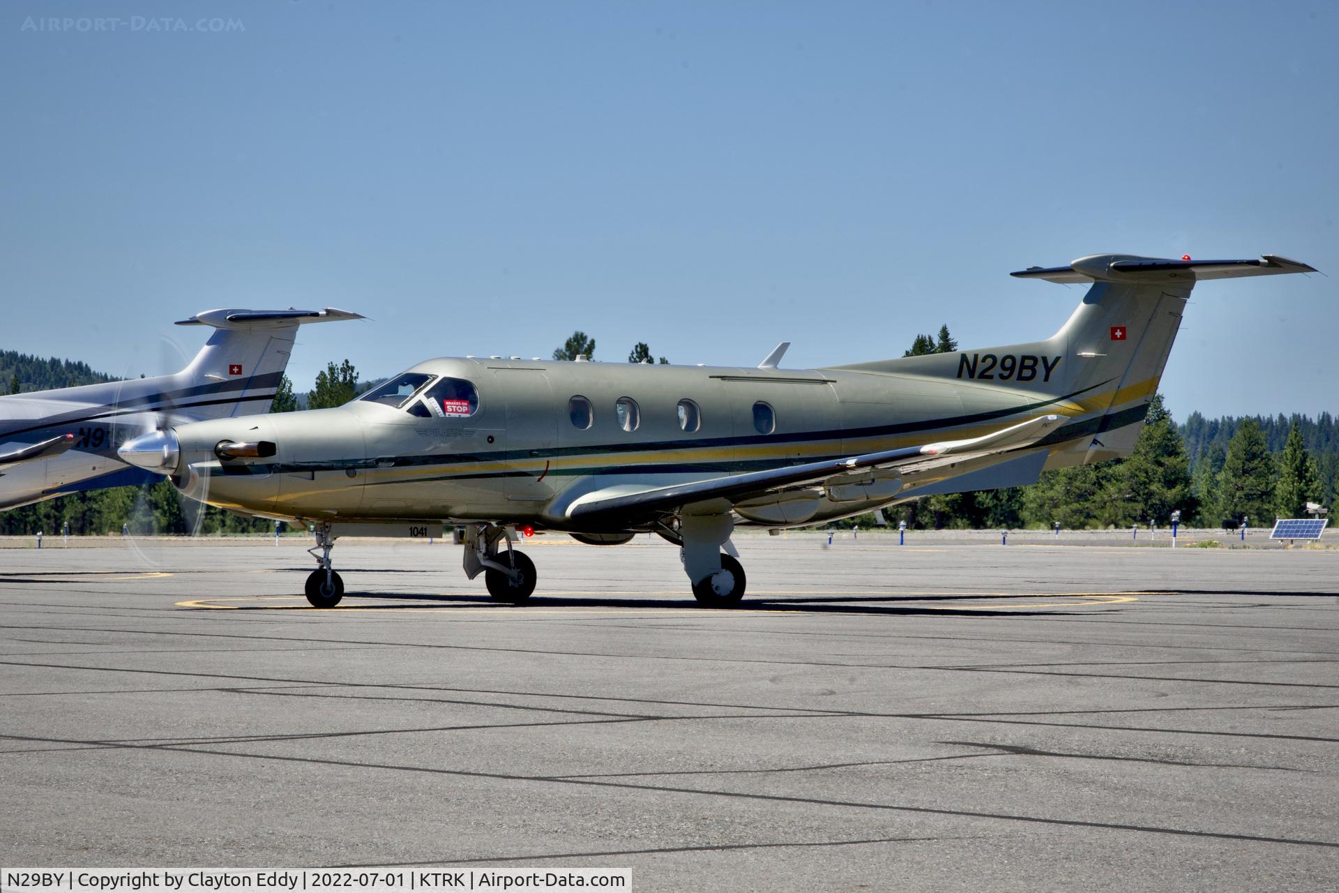 N29BY, 2008 Pilatus PC-12/47E C/N 1041, Truckee airport in California 2022.