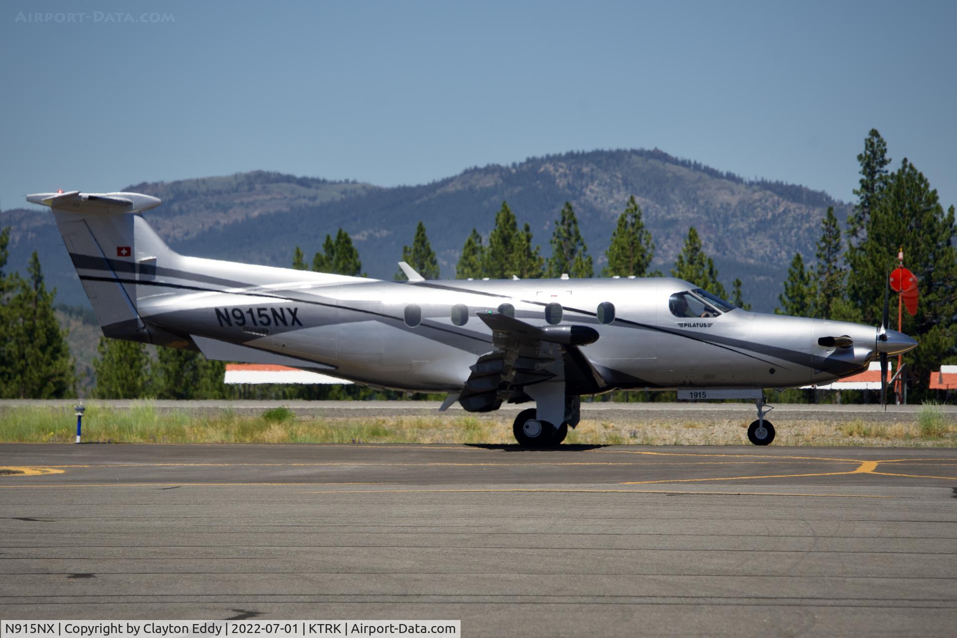 N915NX, 2019 Pilatus PC-12/47E C/N 1815, Truckee airport in California 2022.