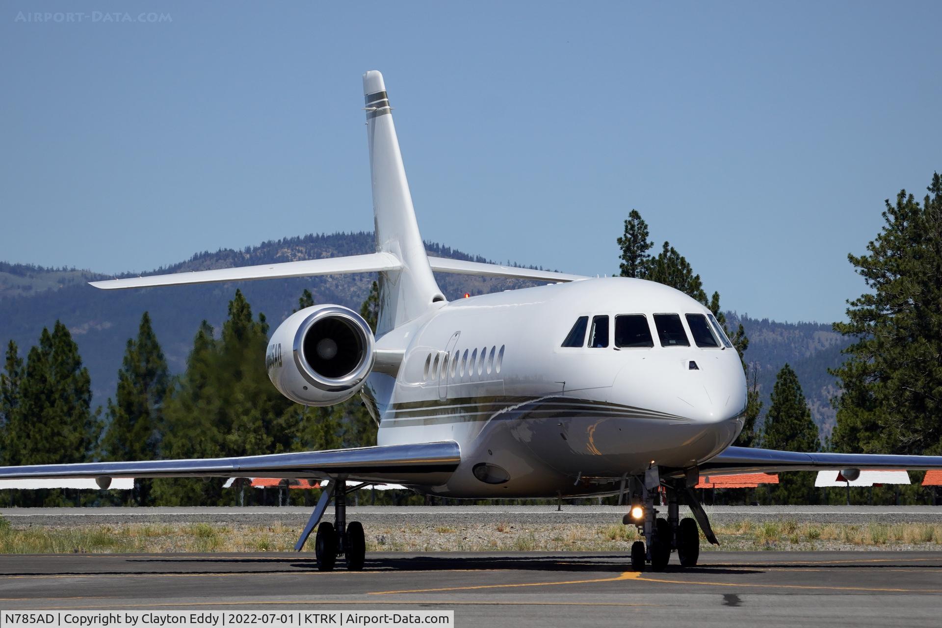 N785AD, 2008 Dassault Falcon 2000EX C/N 146, Truckee airport in California 2022.
