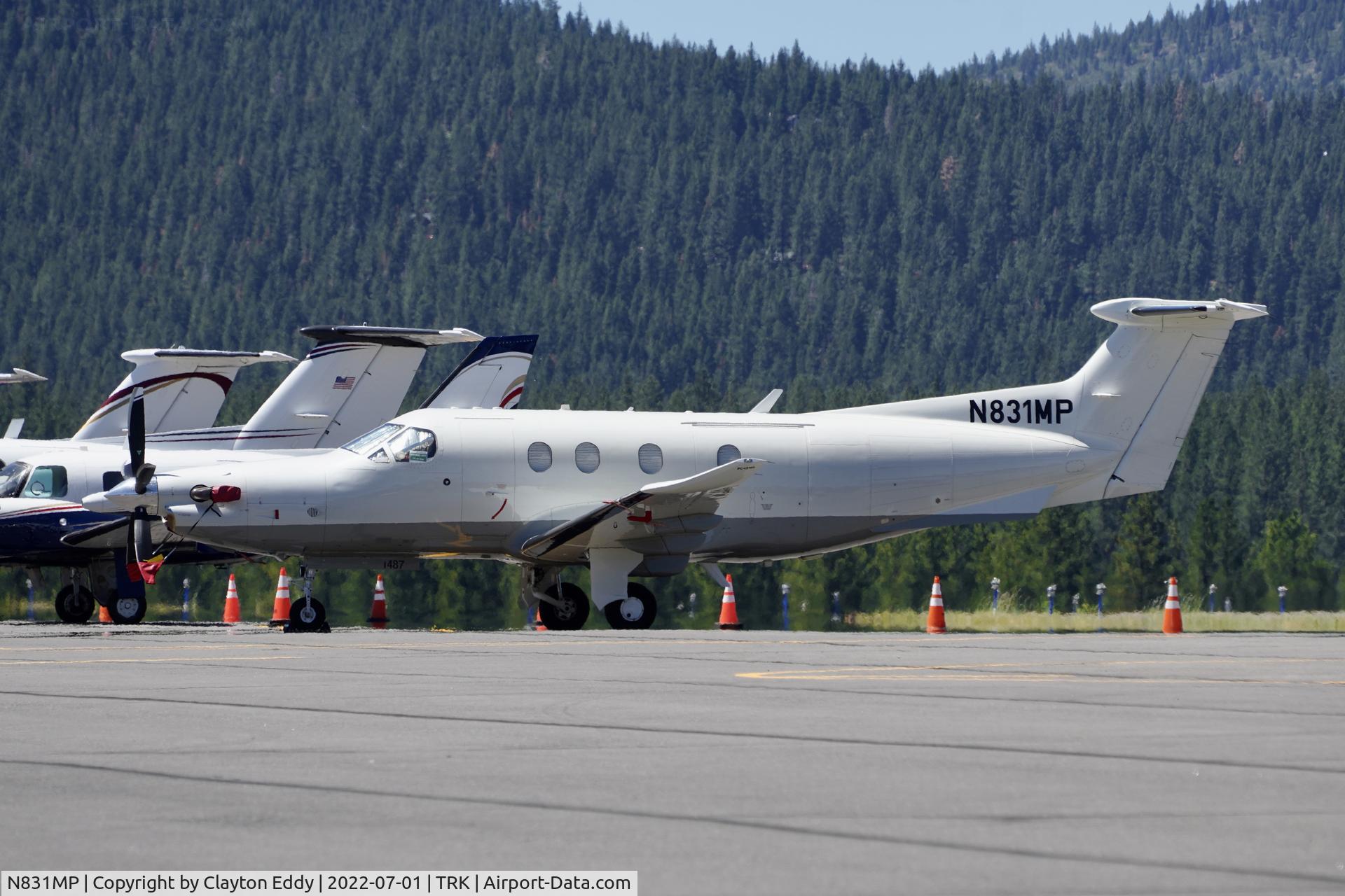 N831MP, 2014 Pilatus PC-12/47E C/N 1487, Truckee airport in California 2022.