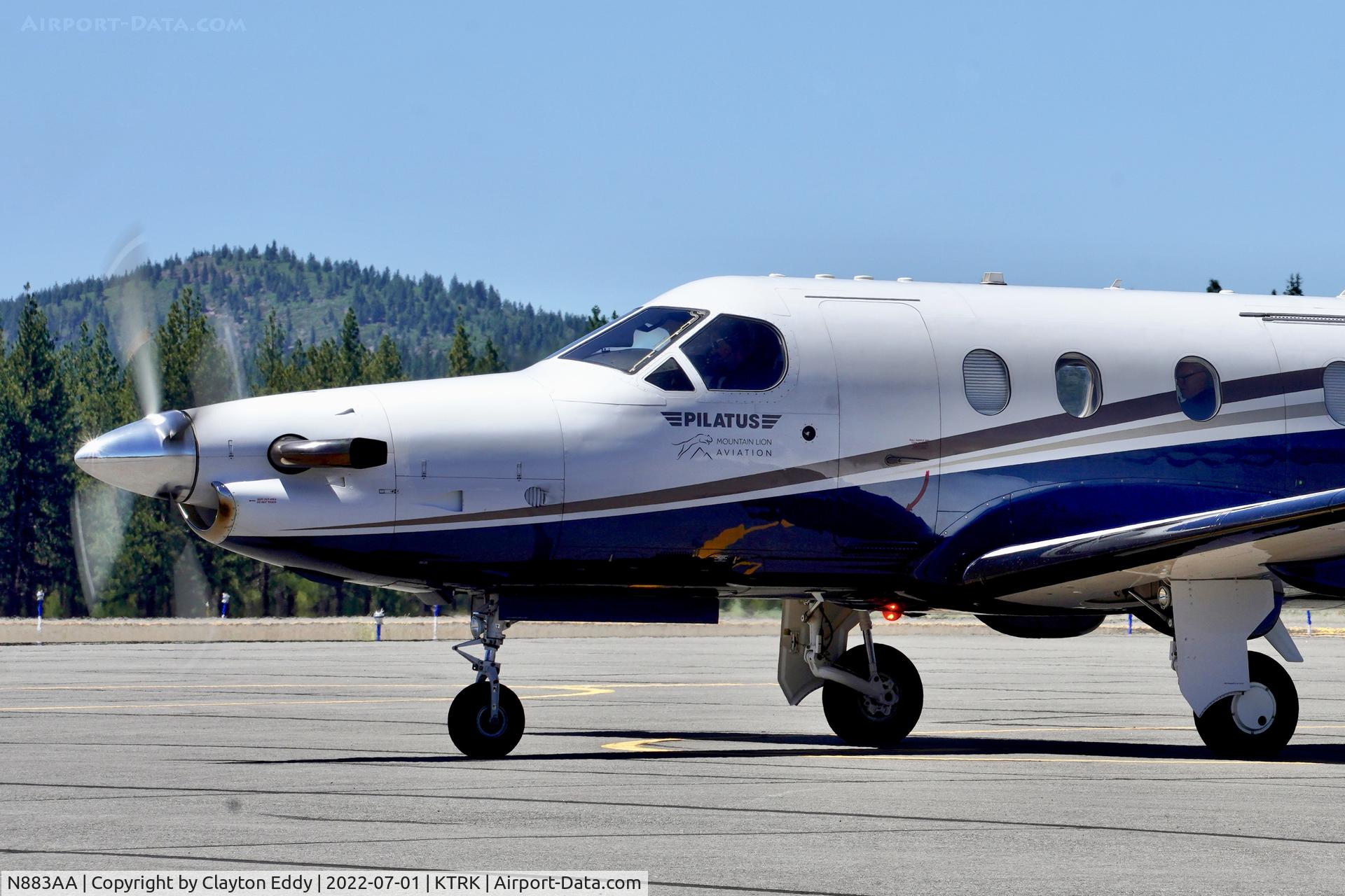 N883AA, 2009 Pilatus PC-12/47E C/N 1177, Truckee airport in California 2022.