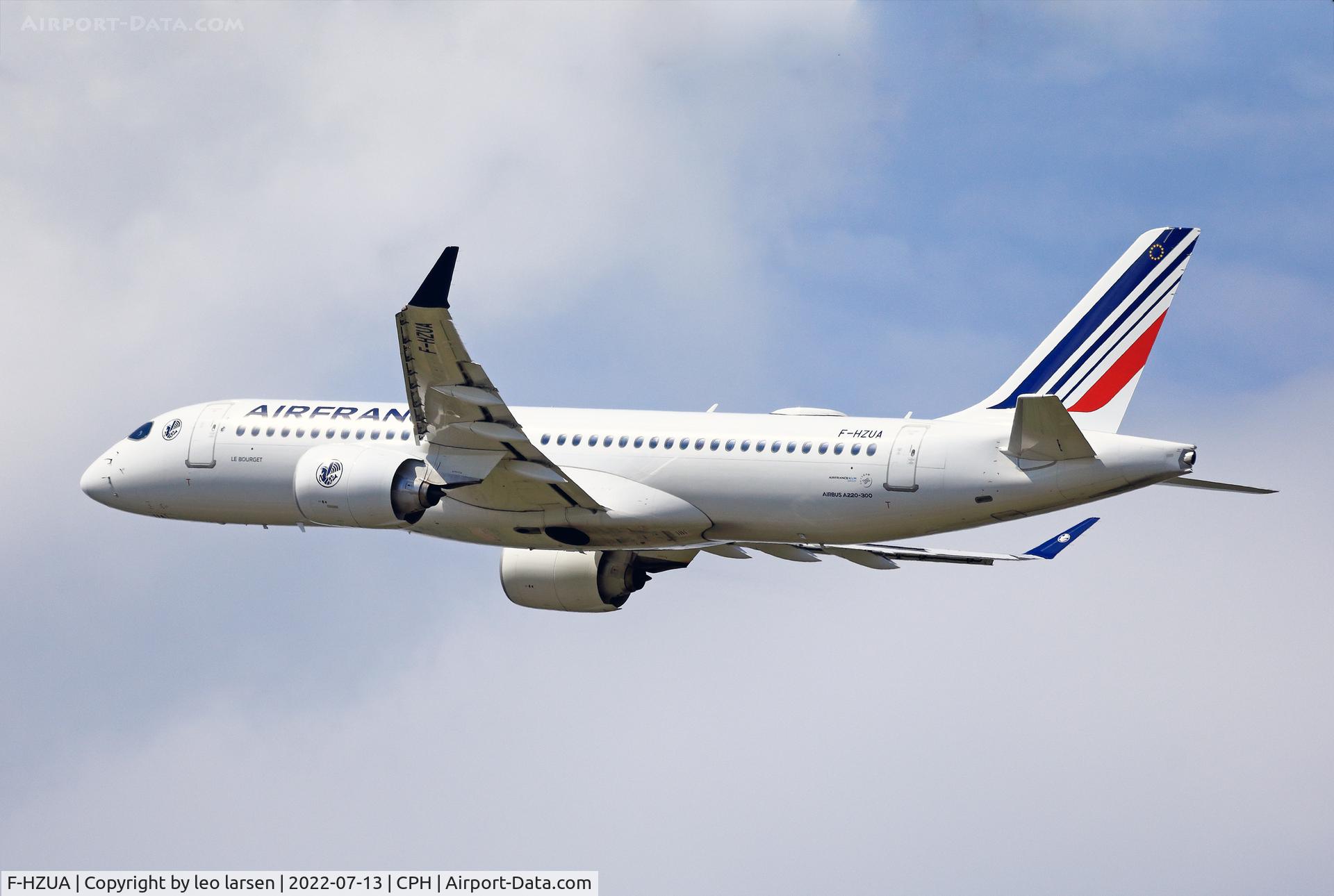 F-HZUA, 2021 Airbus A220-300 C/N 55134, Copenhagen 13.7.2022