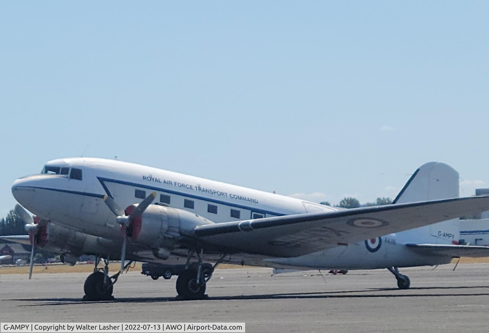 G-AMPY, 1944 Douglas C-47B-15-DK Dakota 4 C/N 26569, Taken July 13, 2022 at Arlington. Wa. 
A/P (KAWO). My picture