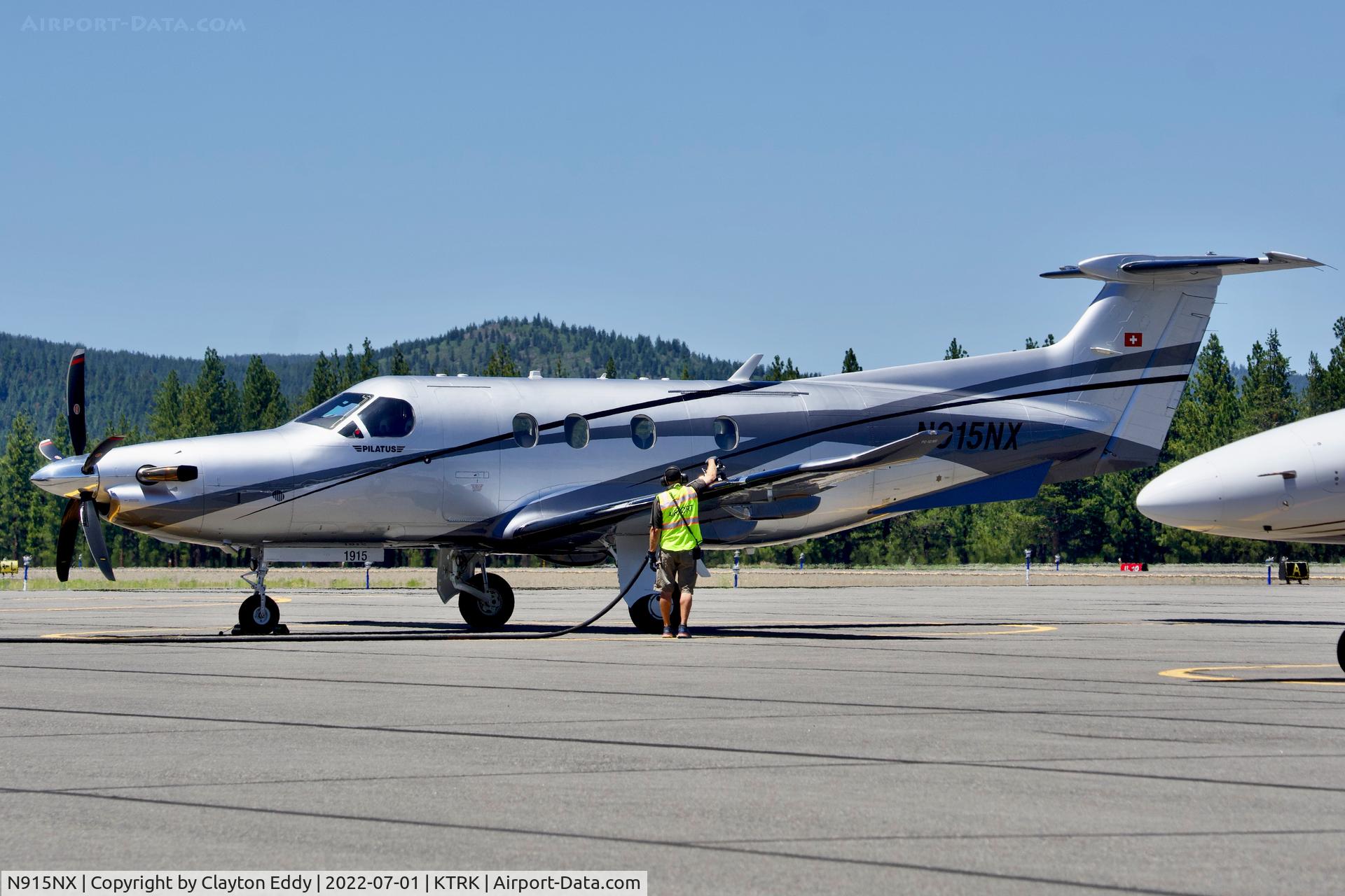 N915NX, 2019 Pilatus PC-12/47E C/N 1815, Truckee airport in California 2022.