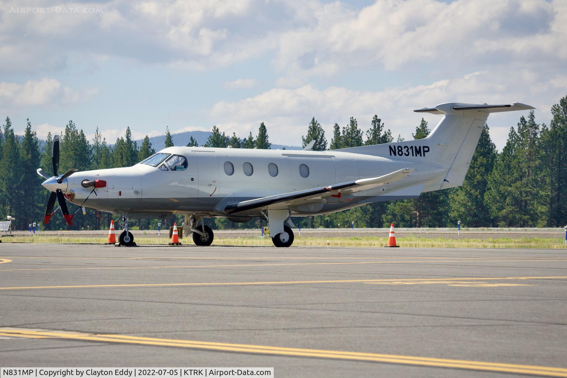 N831MP, 2014 Pilatus PC-12/47E C/N 1487, Truckee airport in California 2022.