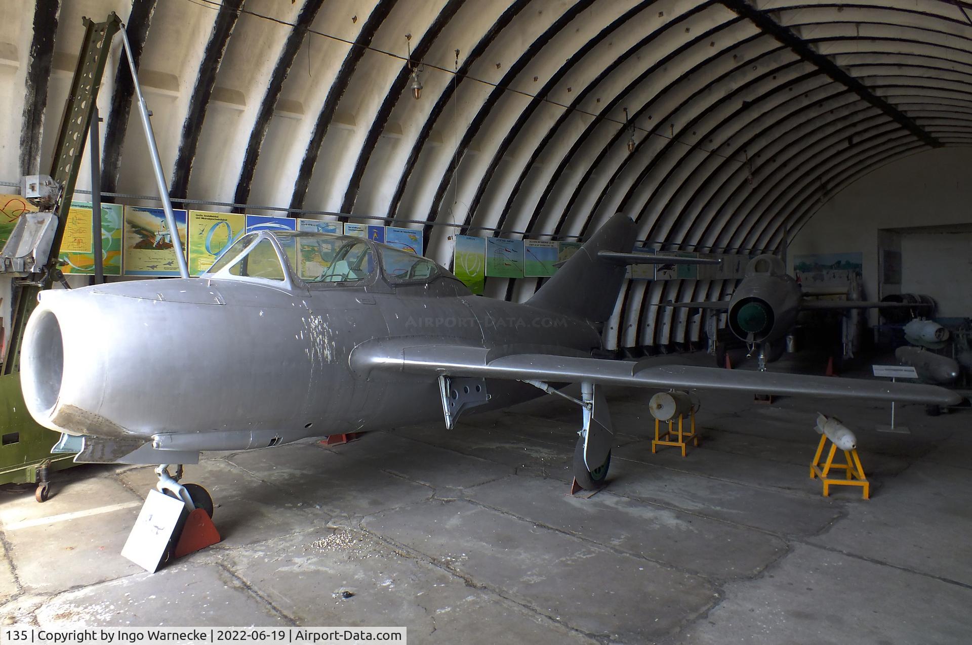 135, Mikoyan-Gurevich MiG-15 UTI C/N 722650, Mikoyan i Gurevich MiG-15UTI MIDGET at the Luftfahrtmuseum Finowfurt