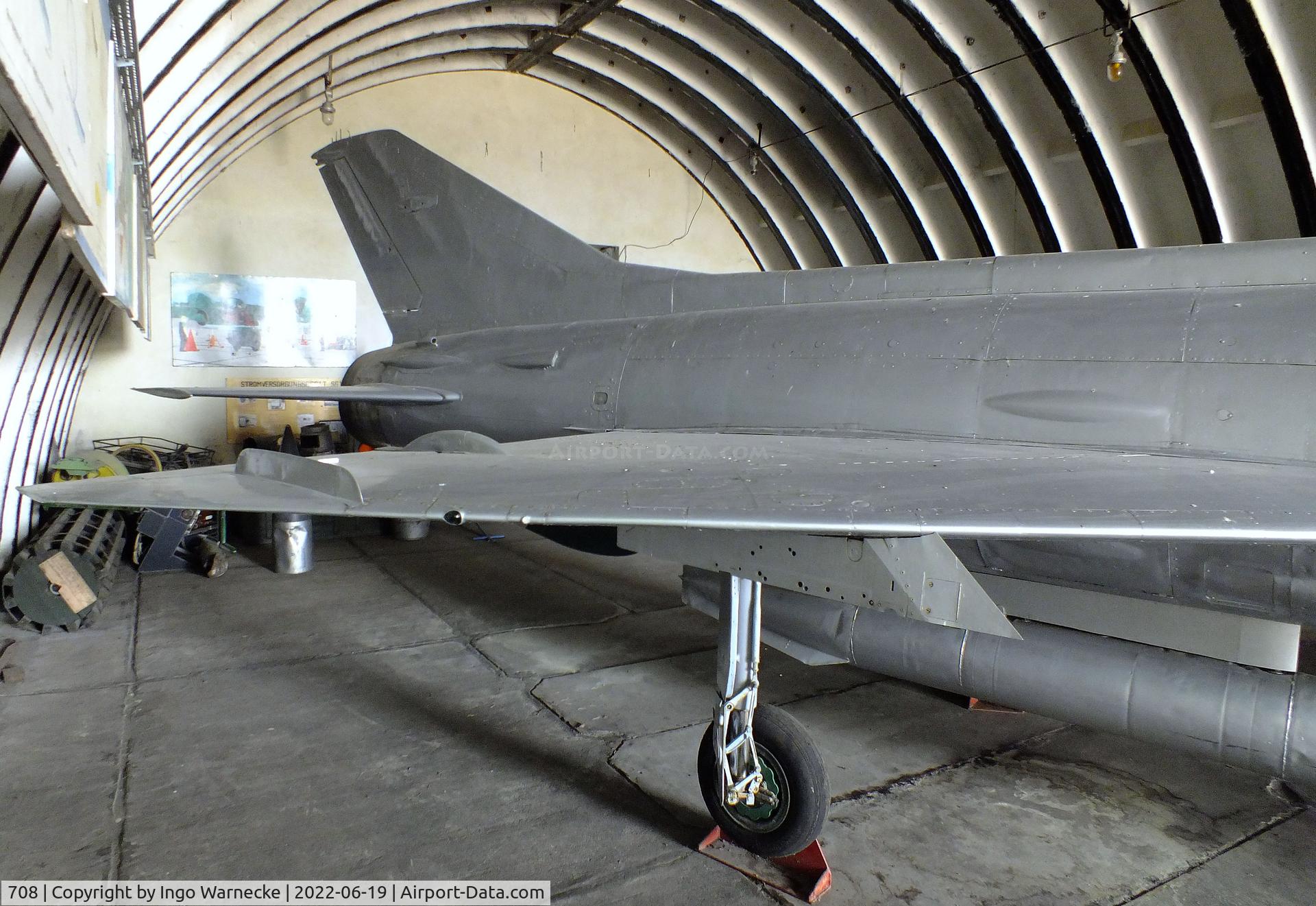 708, 1964 Mikoyan-Gurevich MiG-21F-13 C/N 74211611, Mikoyan i Gurevich MiG-21F-13 FISHBED-C at the Luftfahrtmuseum Finowfurt