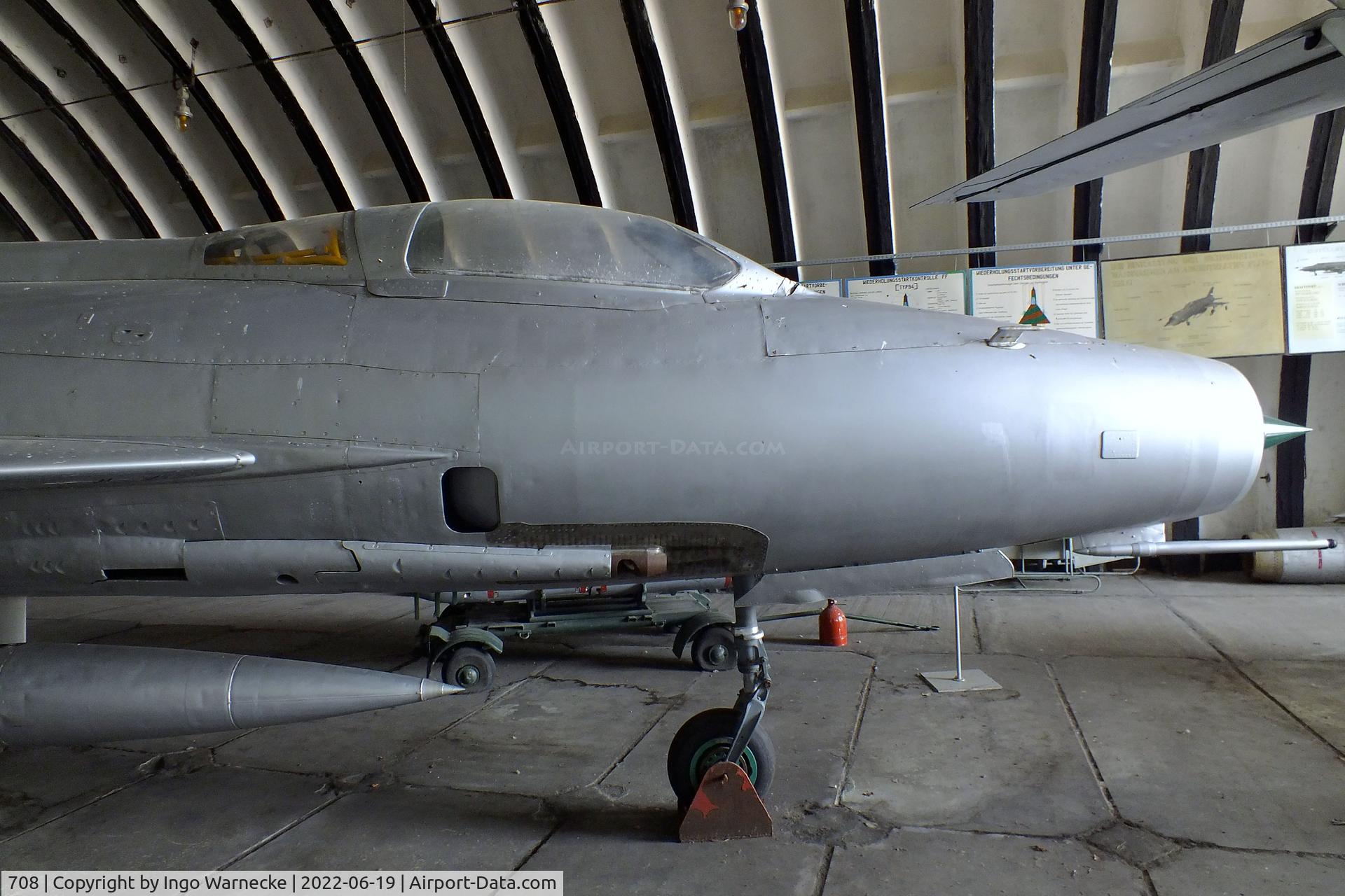 708, 1964 Mikoyan-Gurevich MiG-21F-13 C/N 74211611, Mikoyan i Gurevich MiG-21F-13 FISHBED-C at the Luftfahrtmuseum Finowfurt