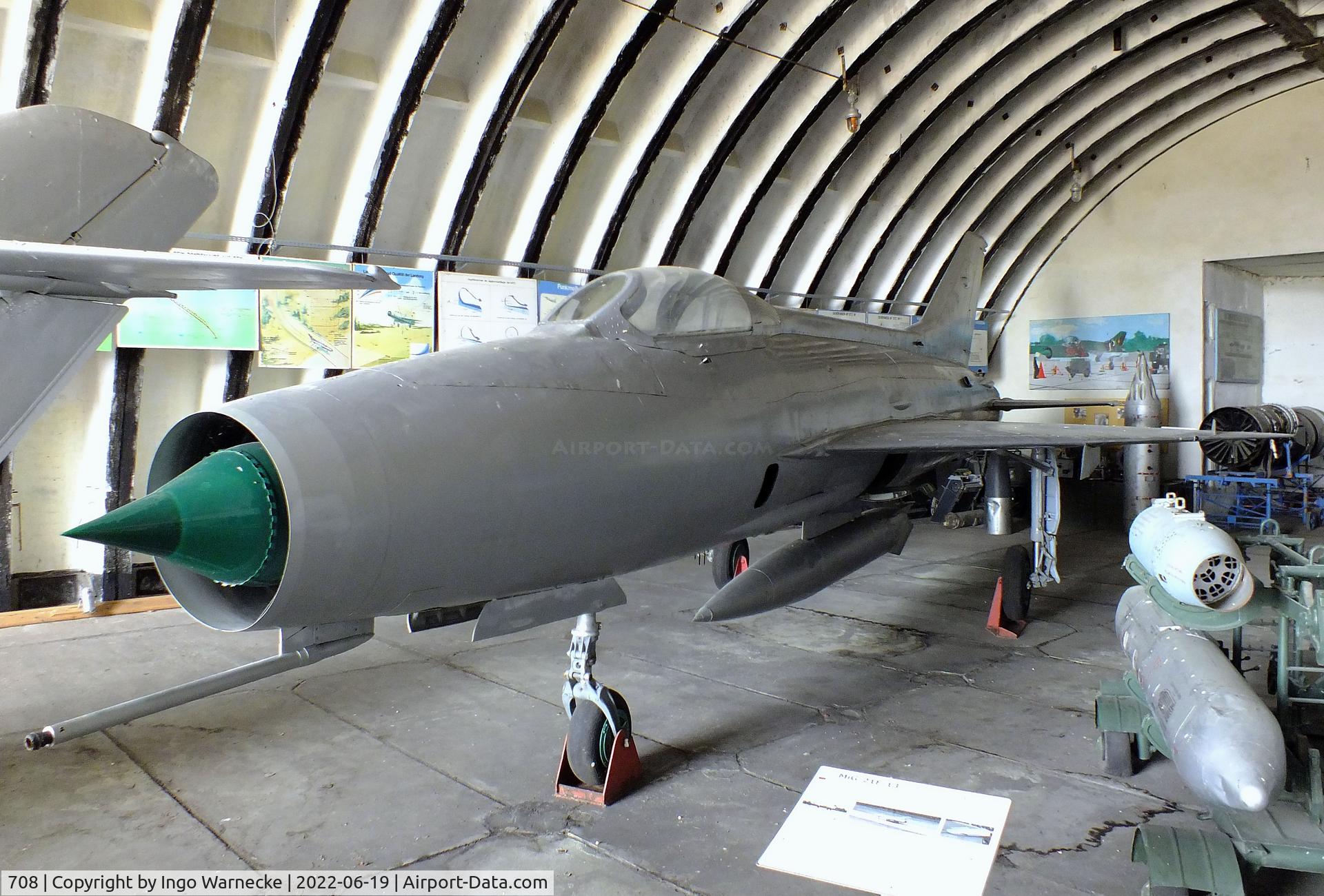 708, 1964 Mikoyan-Gurevich MiG-21F-13 C/N 74211611, Mikoyan i Gurevich MiG-21F-13 FISHBED-C at the Luftfahrtmuseum Finowfurt