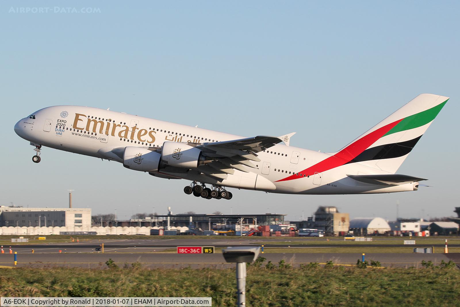 A6-EOK, 2015 Airbus A380-861 C/N 184, at spl