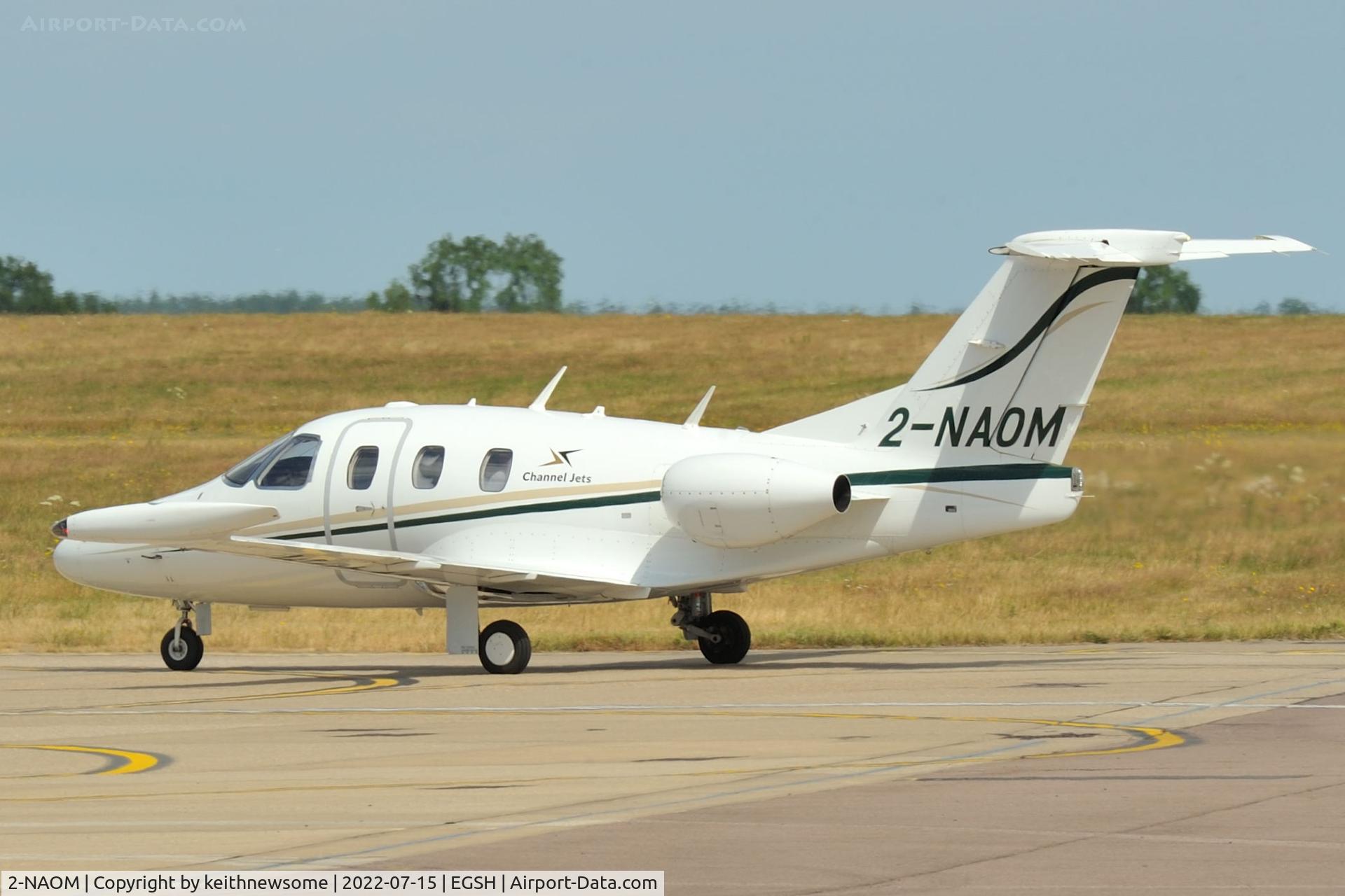 2-NAOM, Eclipse Aviation Corp EA550 C/N 000230, Arriving at Norwich from Guernsey.