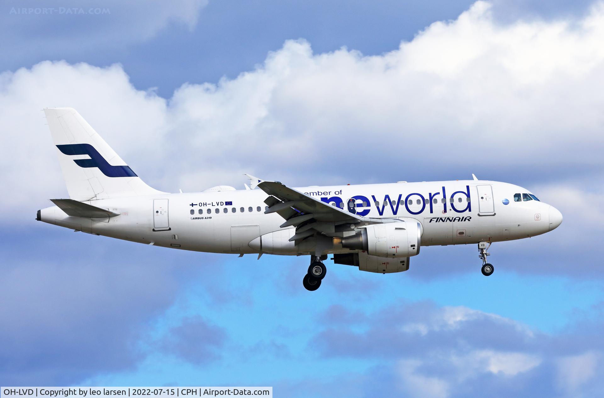 OH-LVD, 2000 Airbus A319-112 C/N 1352, Copenhagen 15.7.2022