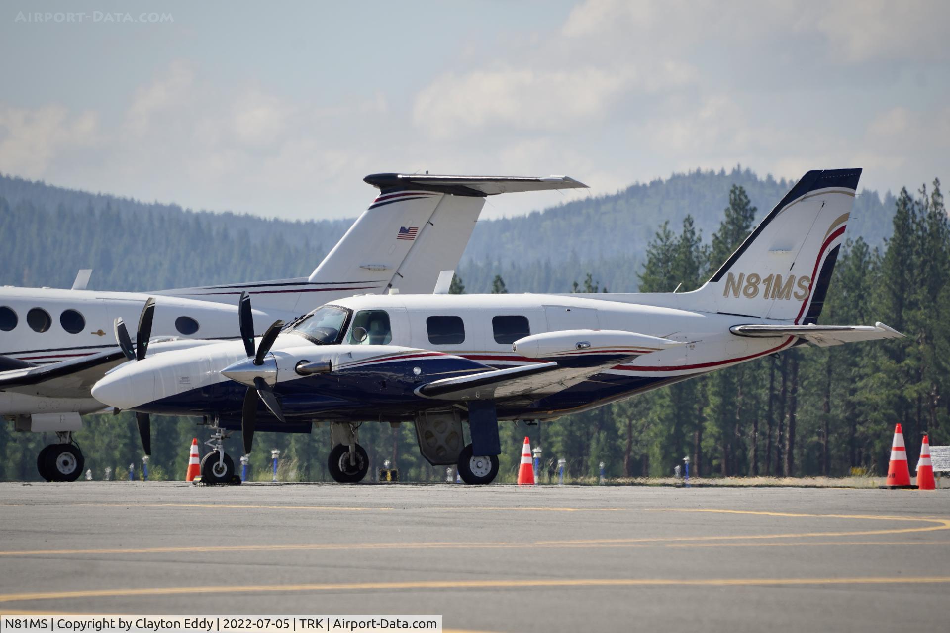 N81MS, 1981 Piper PA-31T-1 Cheyenne 1 C/N 31T-8104007, Truckee airport in California 2022.