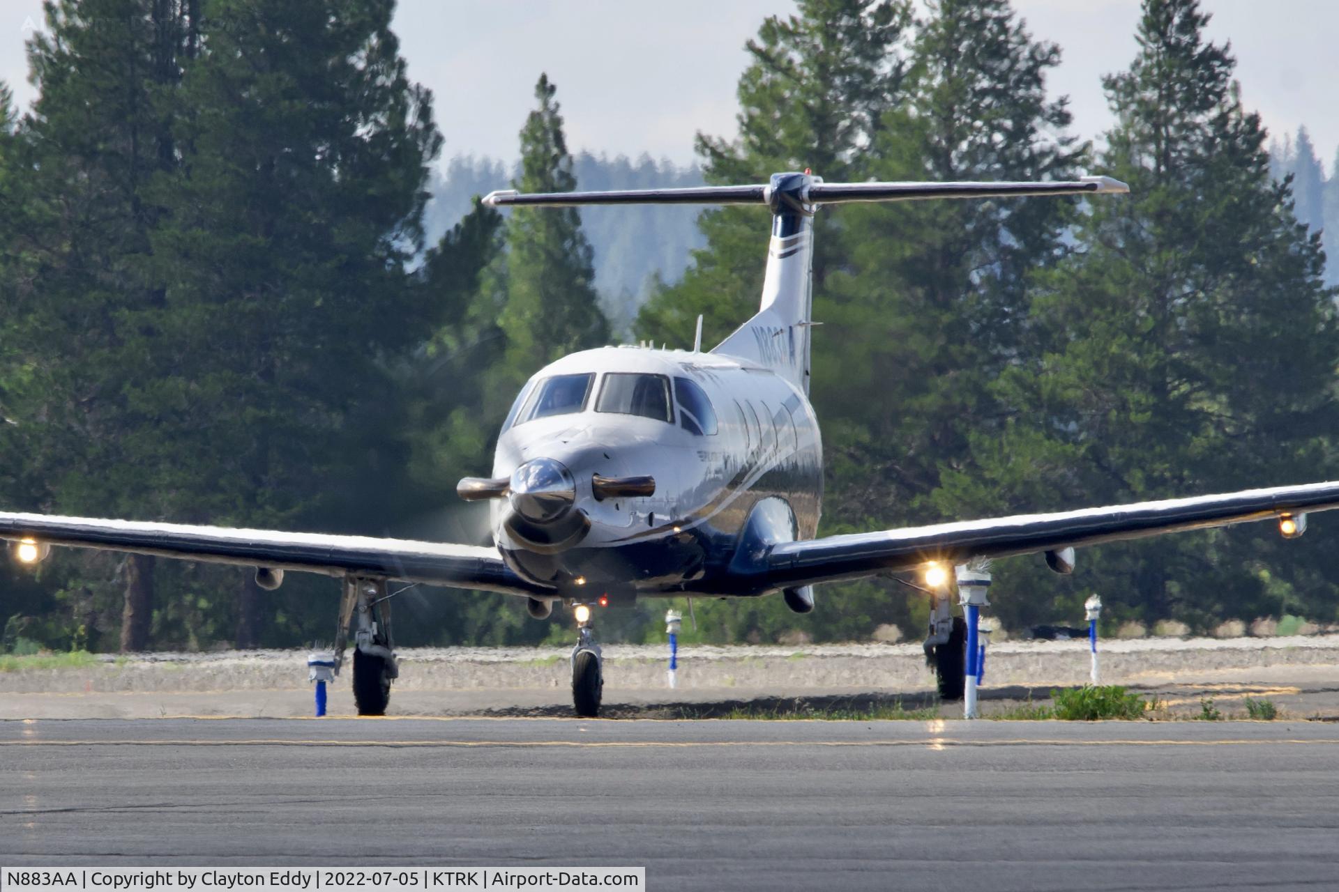 N883AA, 2009 Pilatus PC-12/47E C/N 1177, Truckee airport in California 2022.