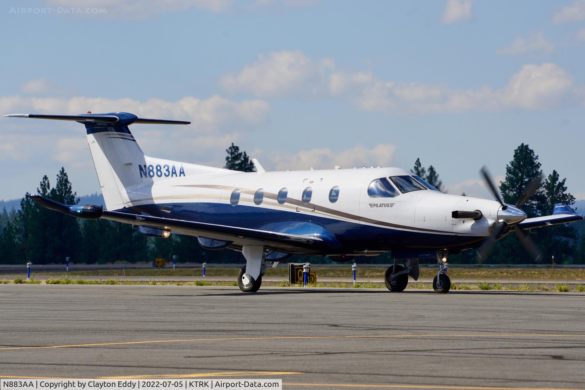 N883AA, 2009 Pilatus PC-12/47E C/N 1177, Truckee airport in California 2022.