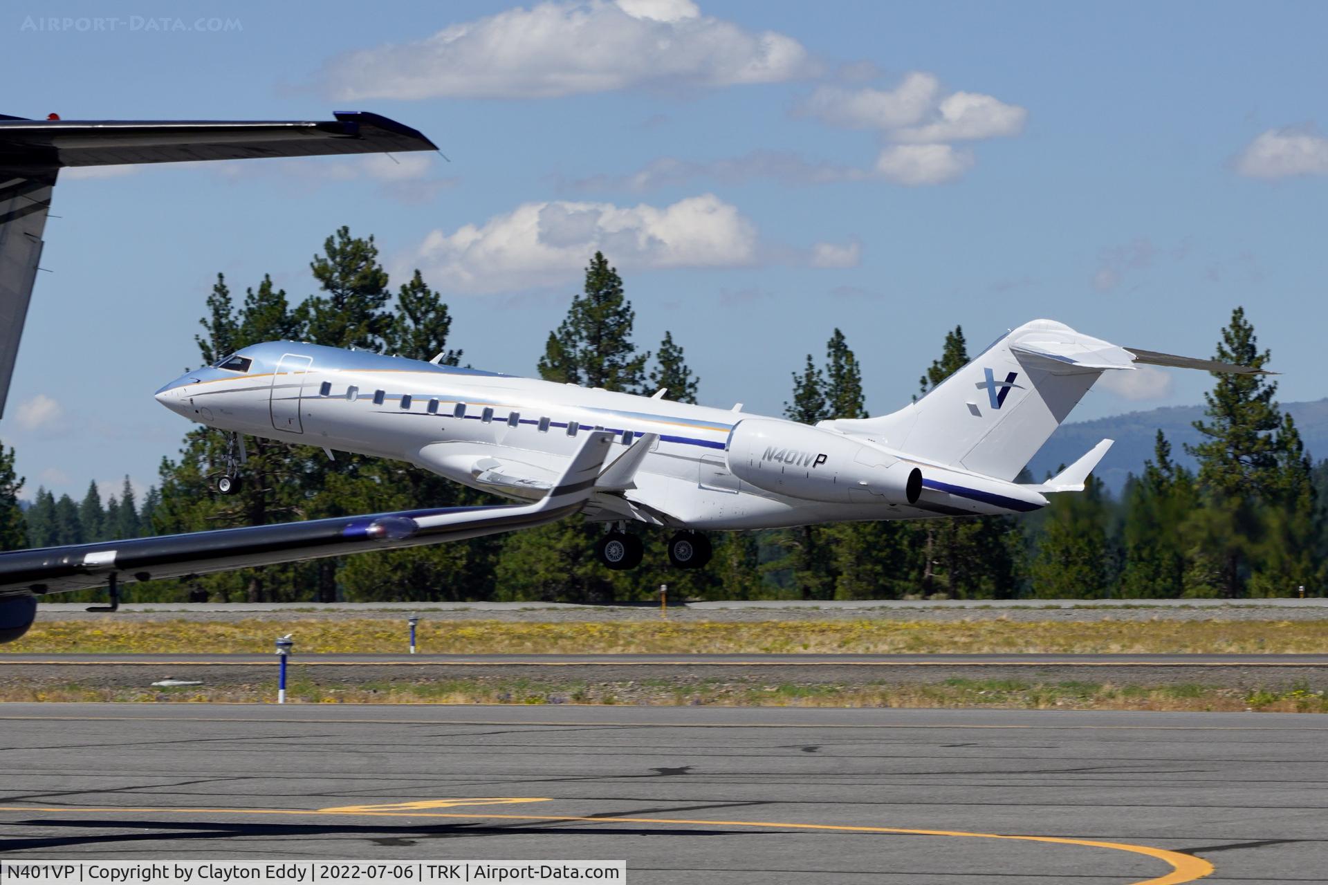 N401VP, 2006 Bombardier BD-700-1A10 Global Express C/N 9203, Truckee airport in California 2022.