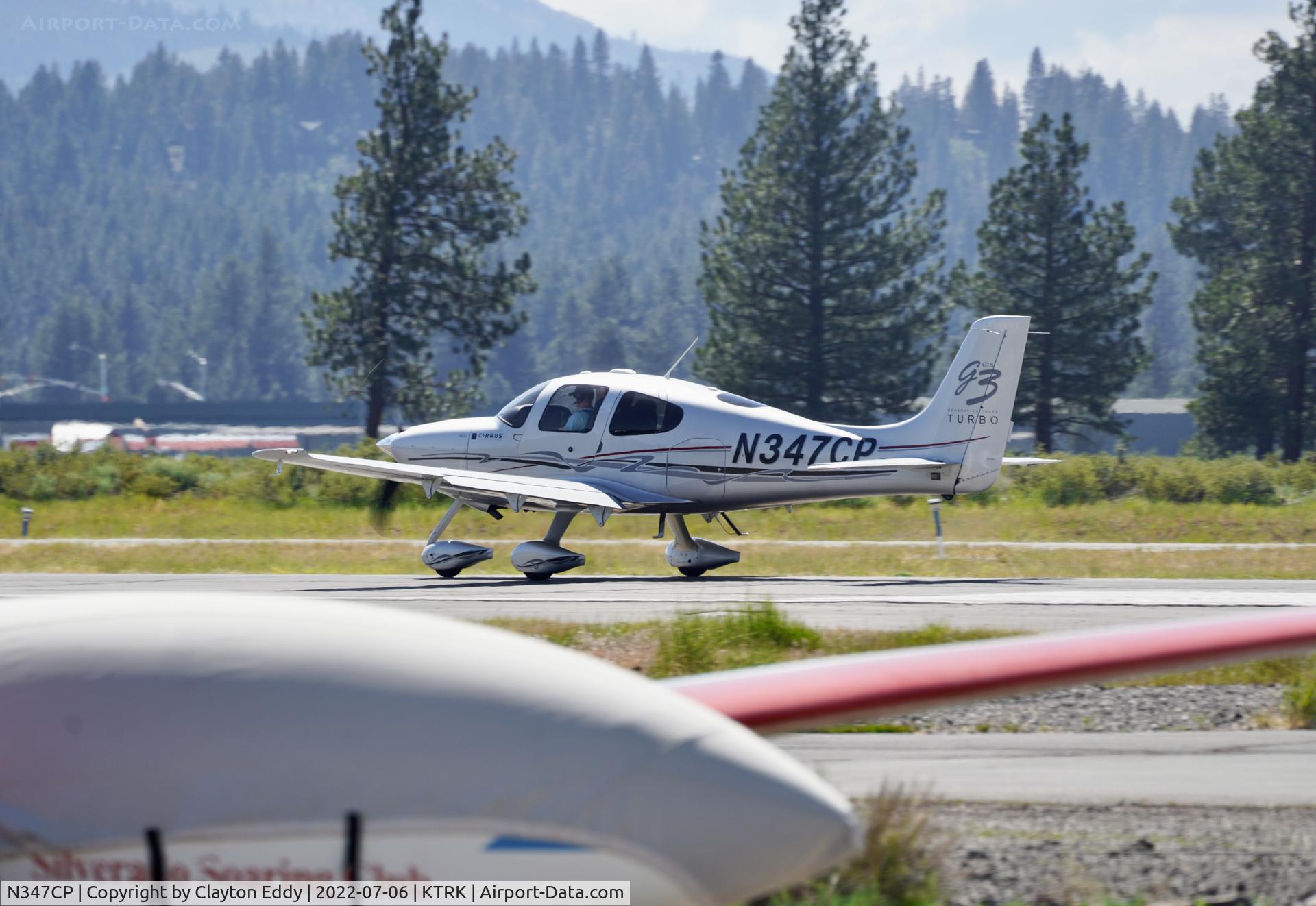 N347CP, 2008 Cirrus SR22 G3 GTS Turbo C/N 3044, Truckee airport in California 2022.