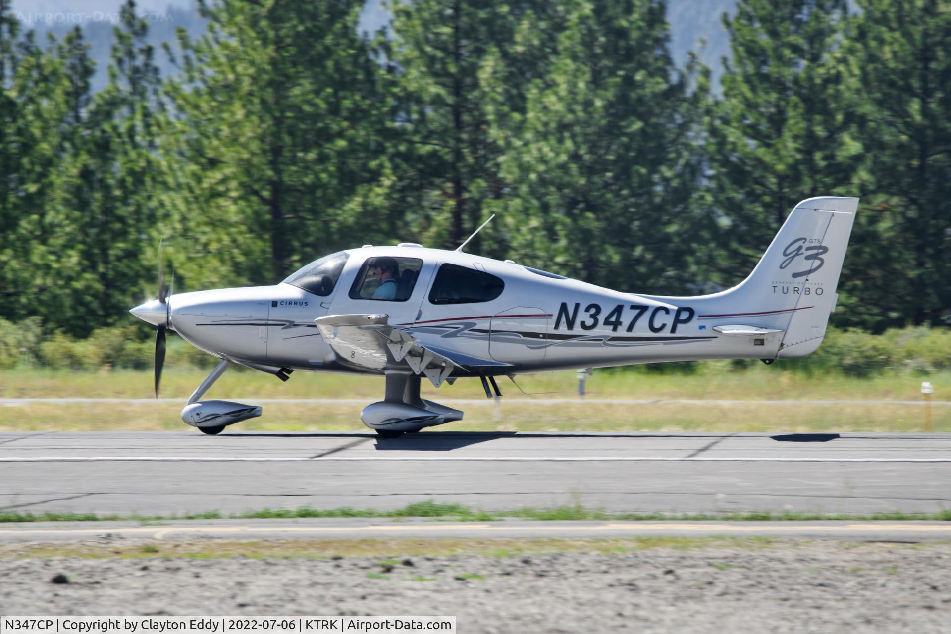 N347CP, 2008 Cirrus SR22 G3 GTS Turbo C/N 3044, Truckee airport in California 2022.