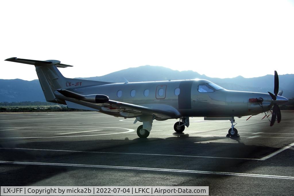 LX-JFF, 2018 Pilatus PC-12/47E C/N 1857, Parked