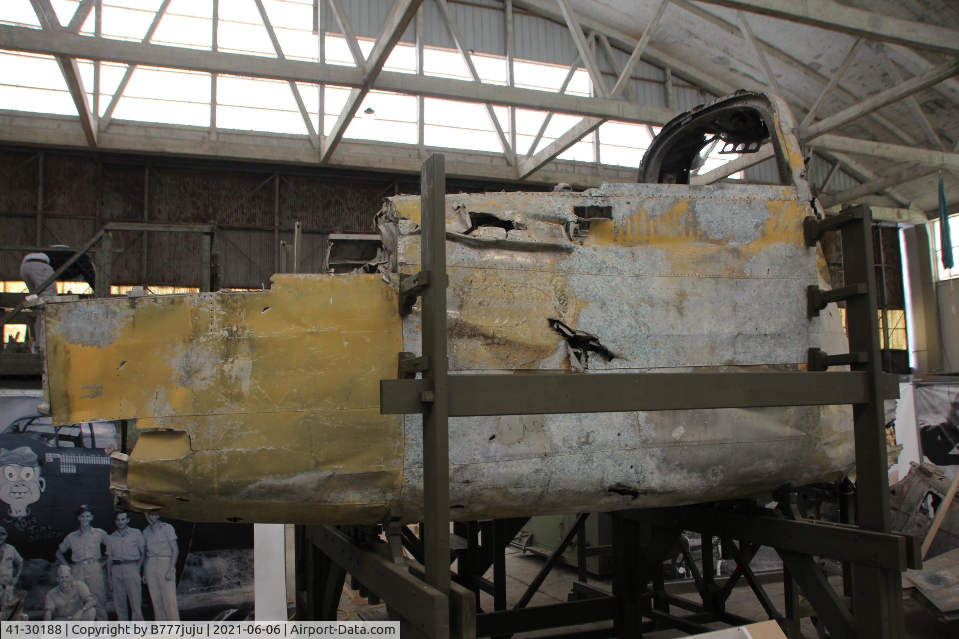 41-30188, North American B-25D Mitchell C/N unknow, cockpit wreak at D-Day Museum at Caen