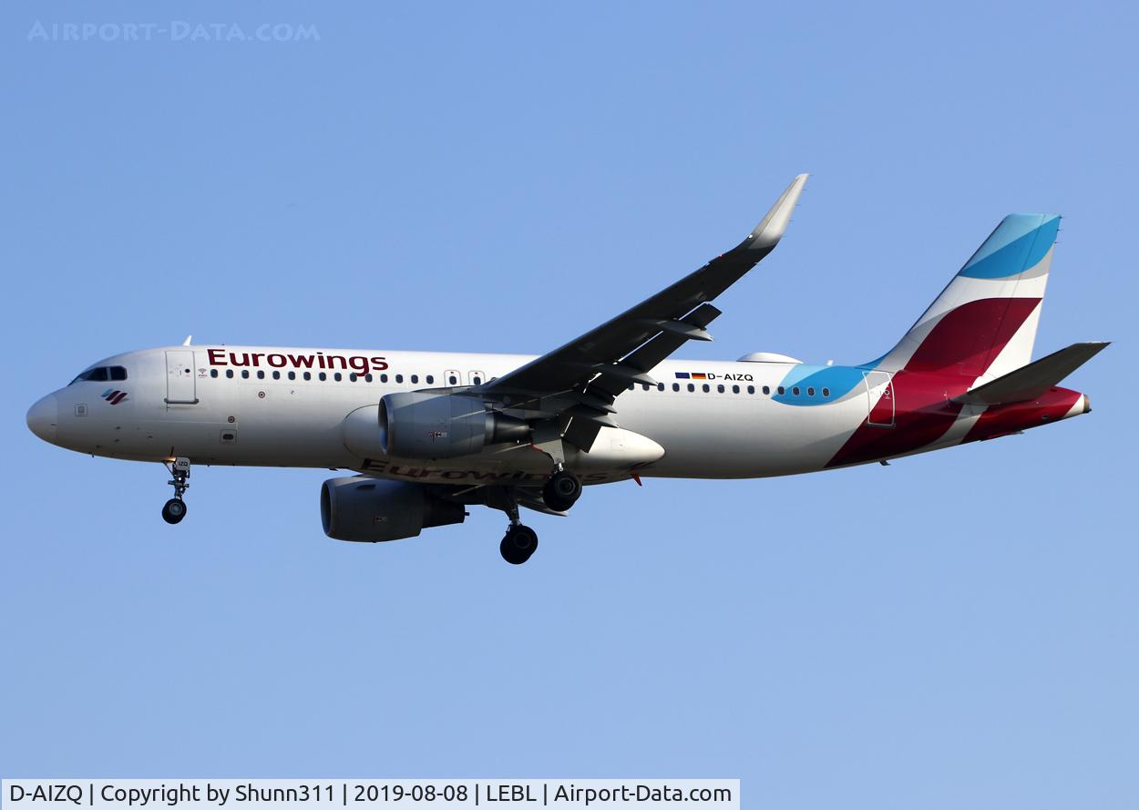 D-AIZQ, 2013 Airbus A320-214 C/N 5497, Landing rwy 25R