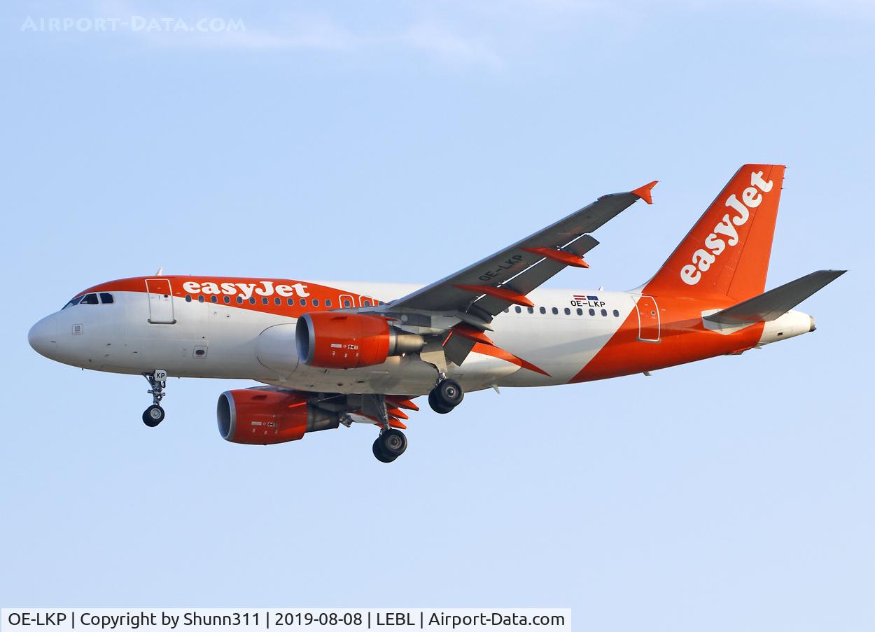 OE-LKP, 2008 Airbus A319-111 C/N 3702, Landing rwy 25R