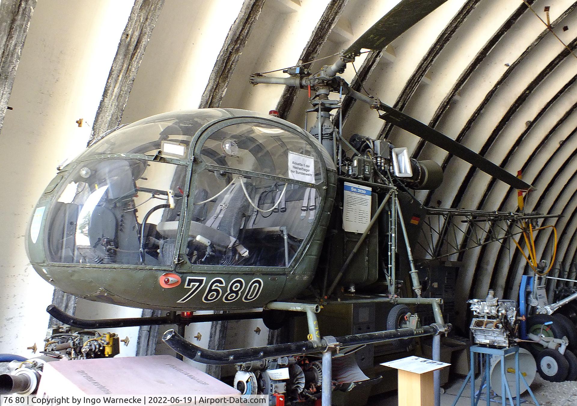76 80, Sud SE-3130 Alouette II C/N 1765/C417, Sud Aviation SE.3130 Alouette II at the Luftfahrtmuseum Finowfurt
