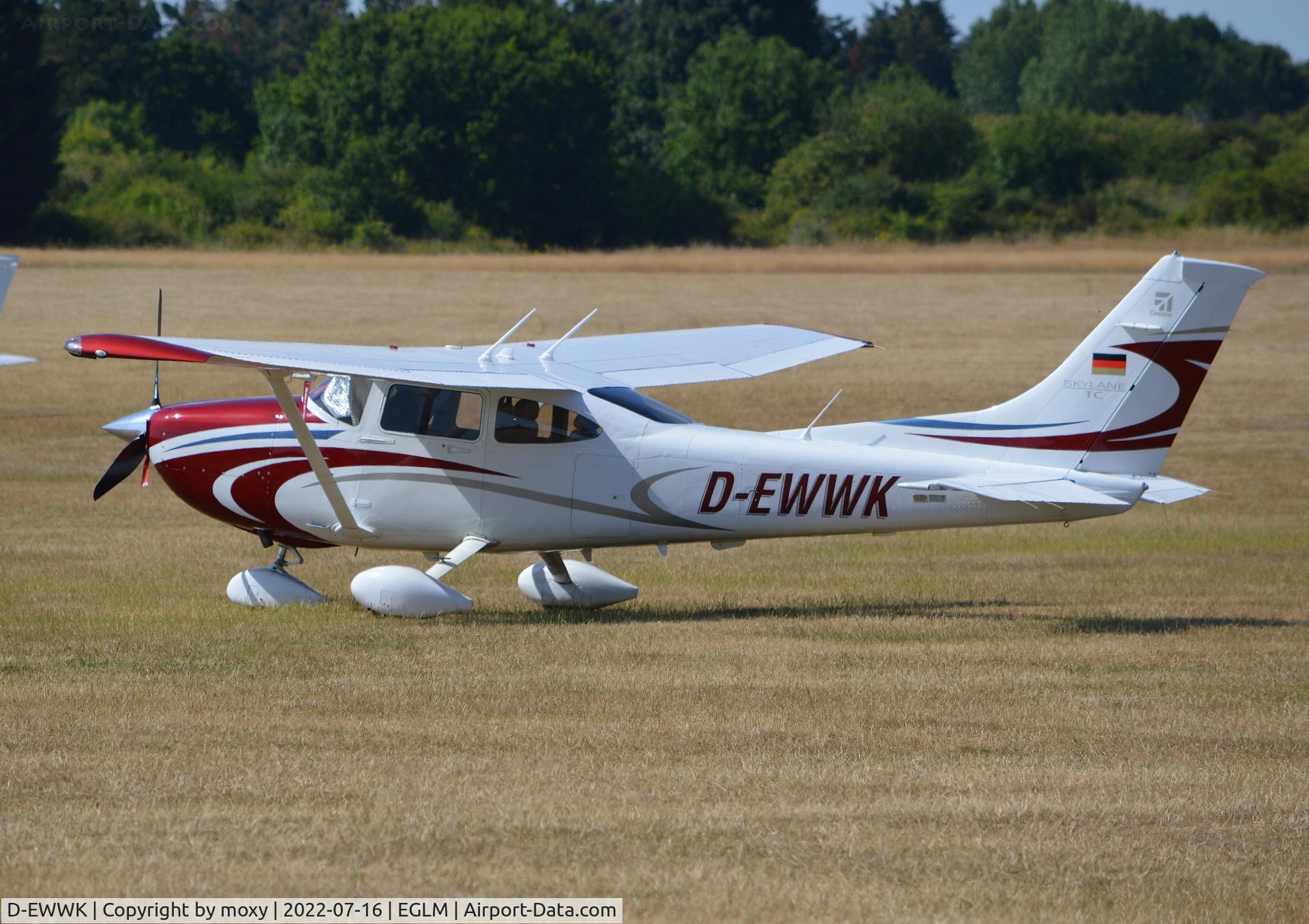D-EWWK, Cessna T182T Turbo Skylane C/N T18208940, Cessna T182T Turbo Skylane at White Waltham prior to returning to Guernsey.