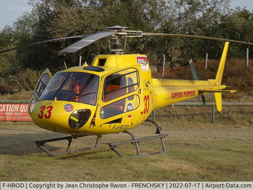 F-HROD, Aerospatiale AS-350B Ecureuil C/N 9080, CHARLIE 33 - DZ incendie La Teste - Cazaux