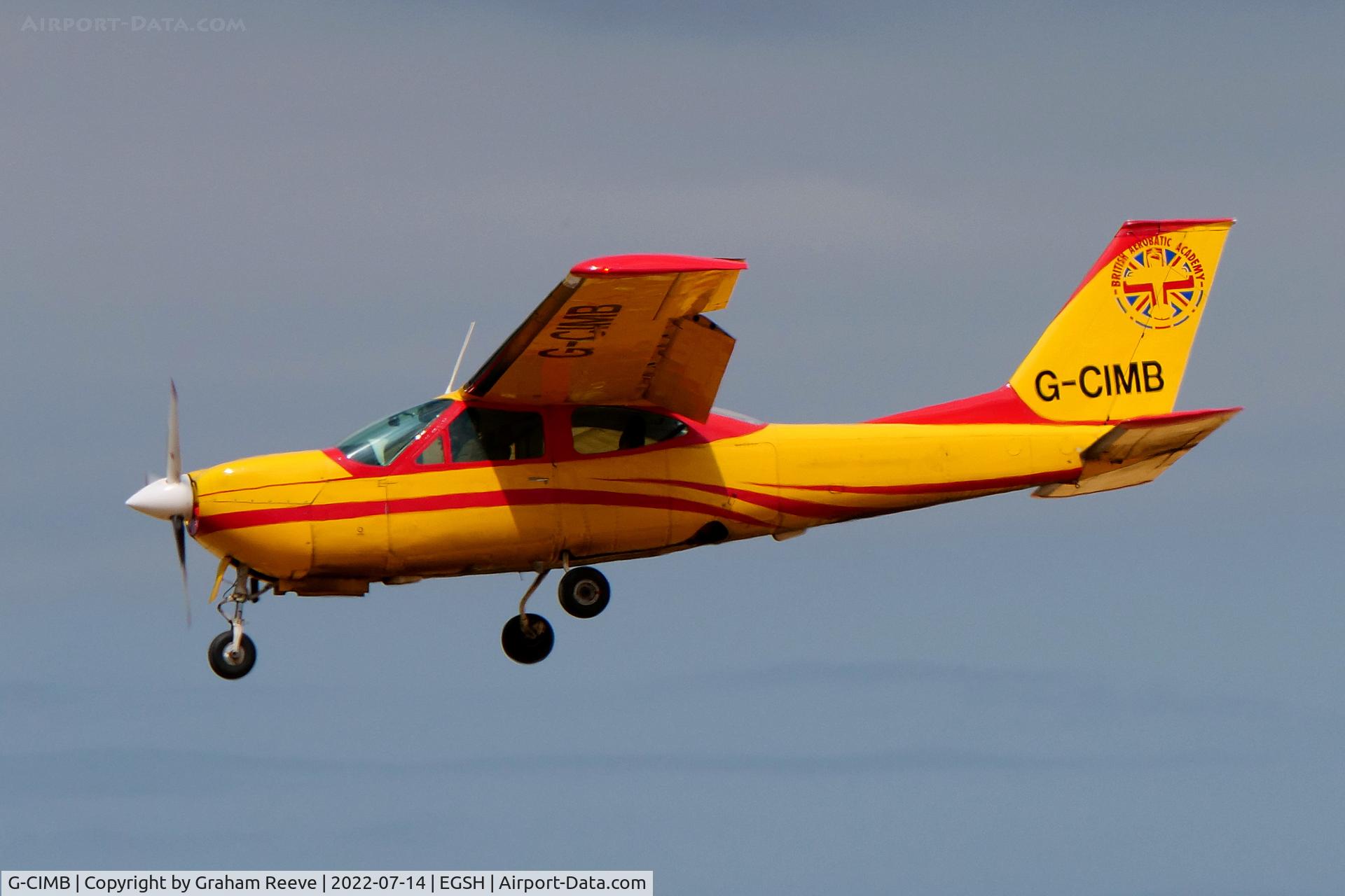 G-CIMB, 1971 Cessna 177RG Cardinal C/N 177RG0038, Landing at Norwich.