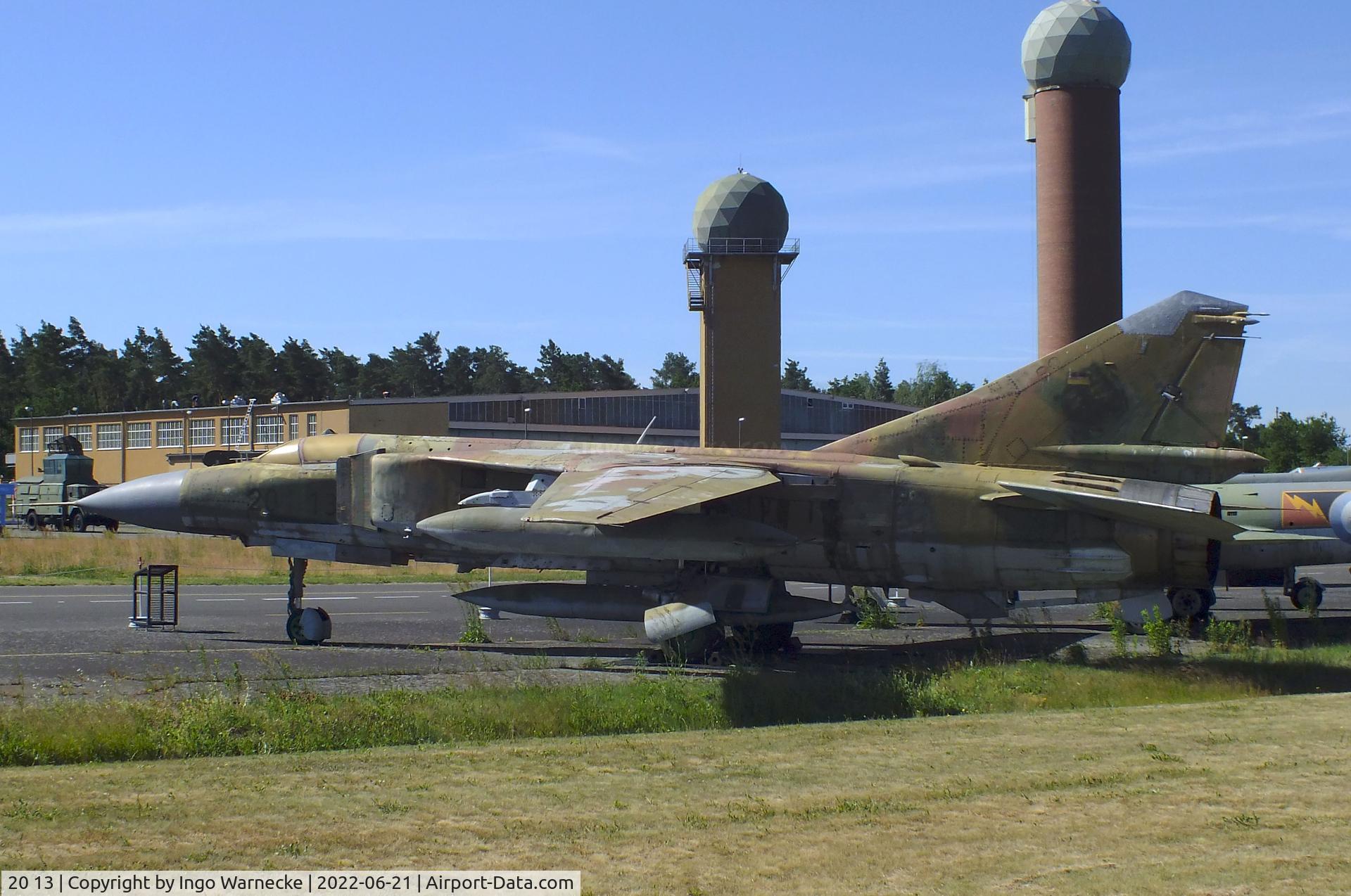 20 13, Mikoyan-Gurevich MiG-23ML C/N 0390324624, Mikoyan i Gurevich MiG-23ML FLOGGER-G at the MHM Berlin-Gatow (aka Luftwaffenmuseum, German Air Force Museum)
