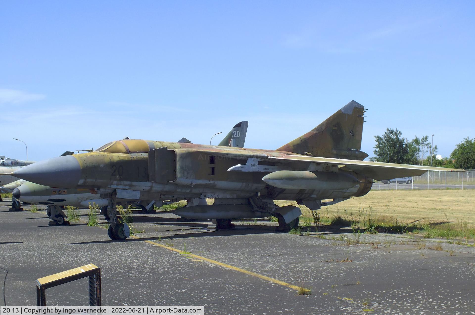 20 13, Mikoyan-Gurevich MiG-23ML C/N 0390324624, Mikoyan i Gurevich MiG-23ML FLOGGER-G at the MHM Berlin-Gatow (aka Luftwaffenmuseum, German Air Force Museum)