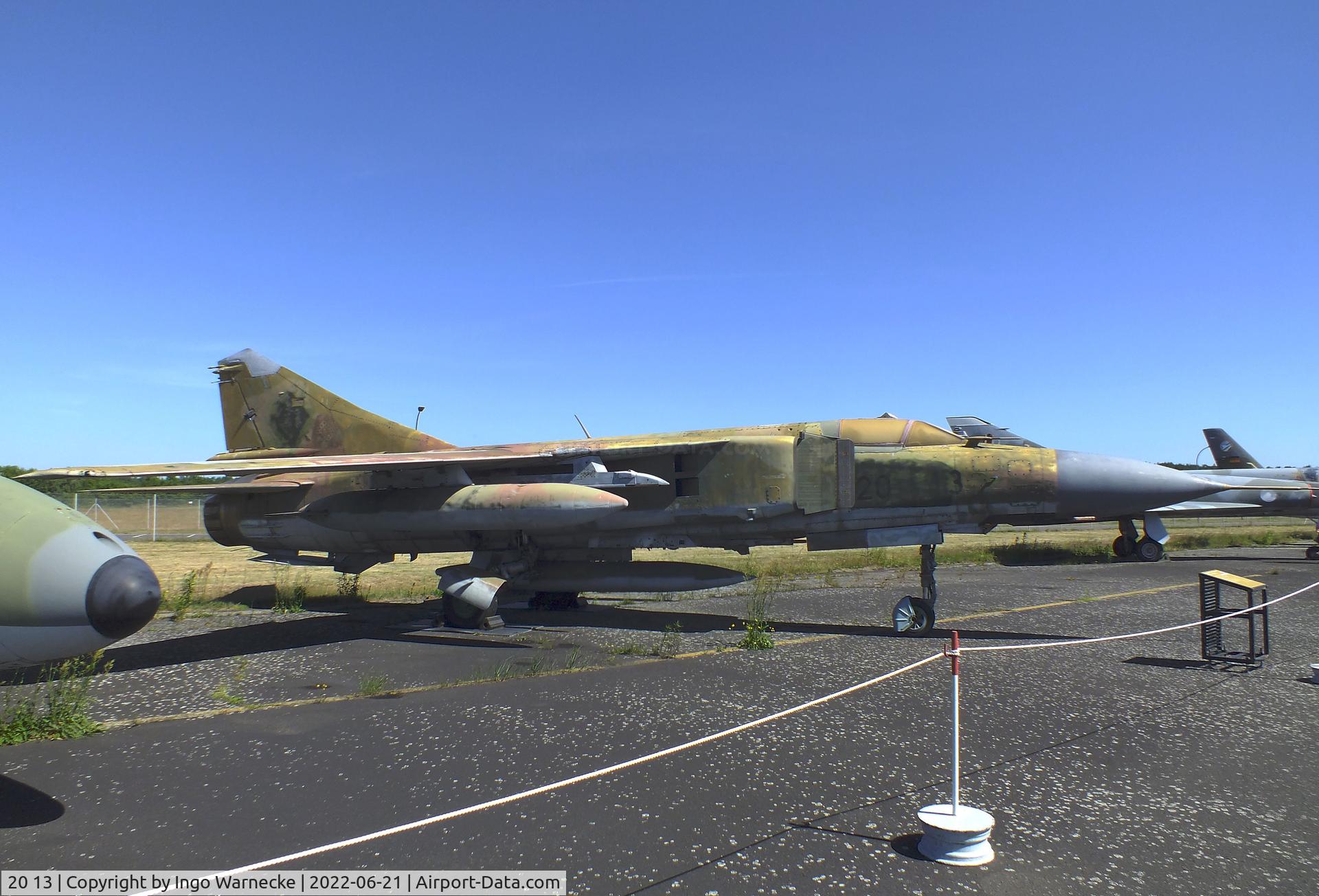 20 13, Mikoyan-Gurevich MiG-23ML C/N 0390324624, Mikoyan i Gurevich MiG-23ML FLOGGER-G at the MHM Berlin-Gatow (aka Luftwaffenmuseum, German Air Force Museum)