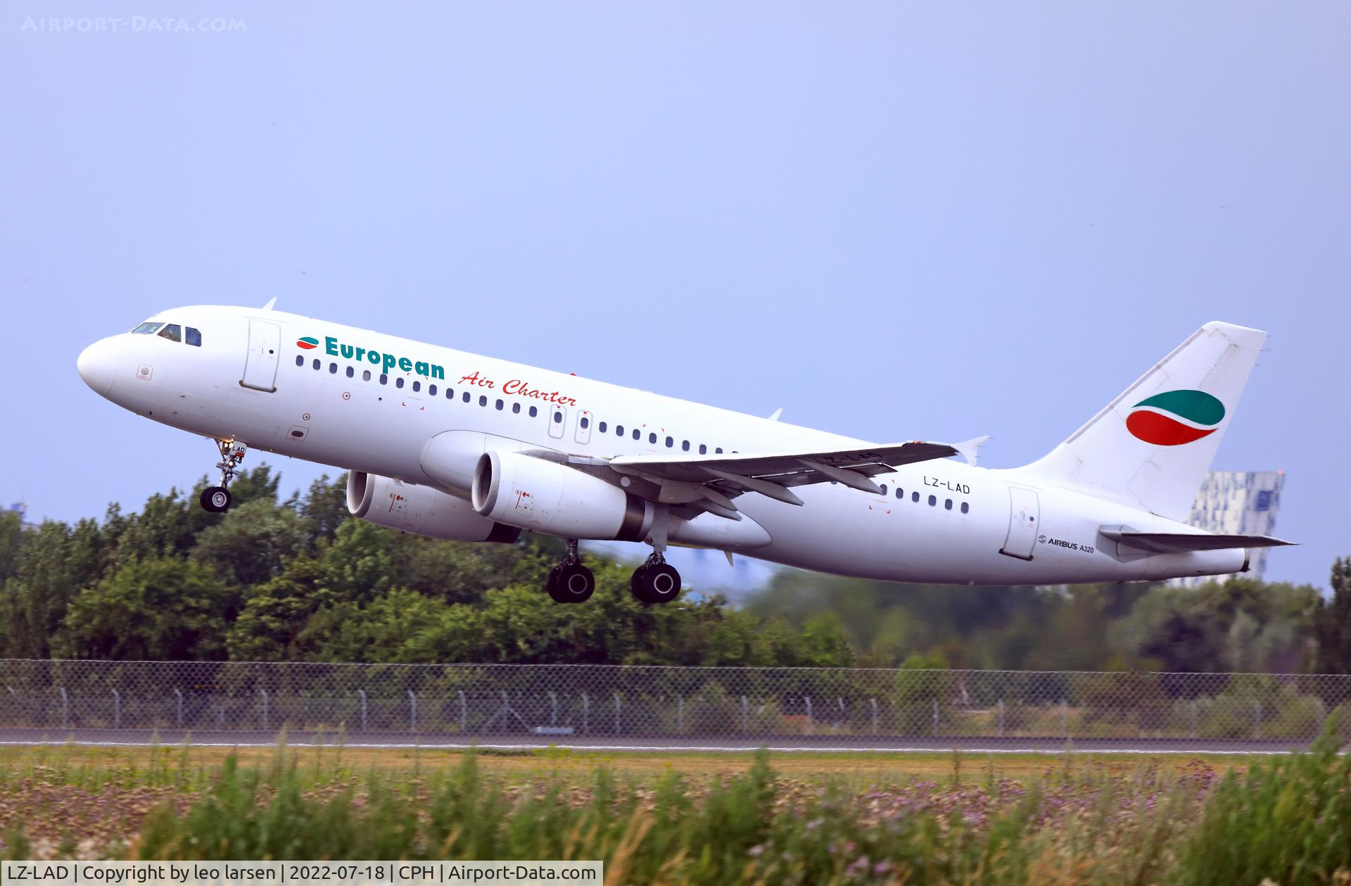 LZ-LAD, 1992 Airbus A320-231 C/N 0353, Copenhagen 18.7.2022