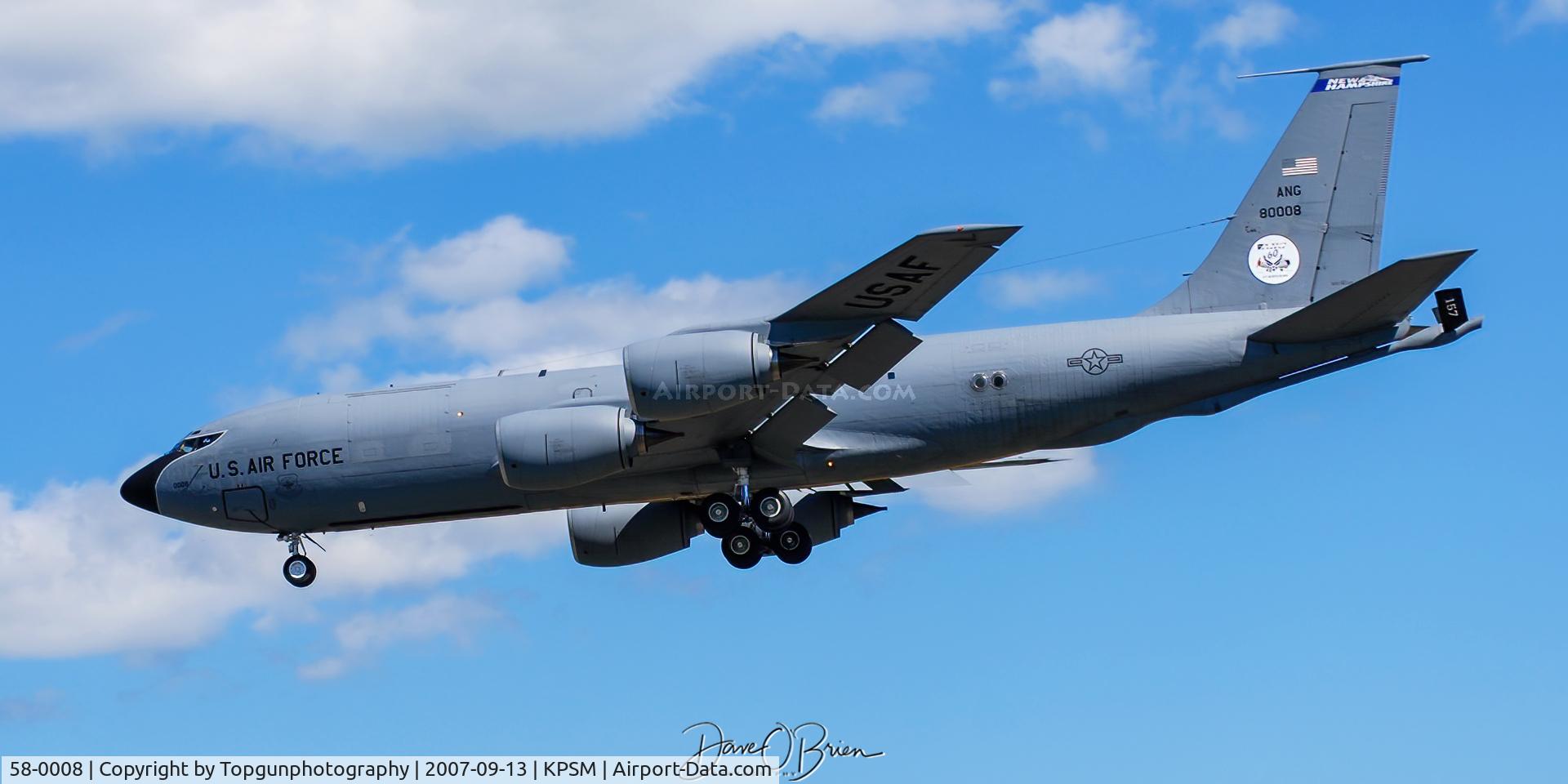 58-0008, 1958 Boeing KC-135R Stratotanker C/N 17753, PACK41 landing RW34