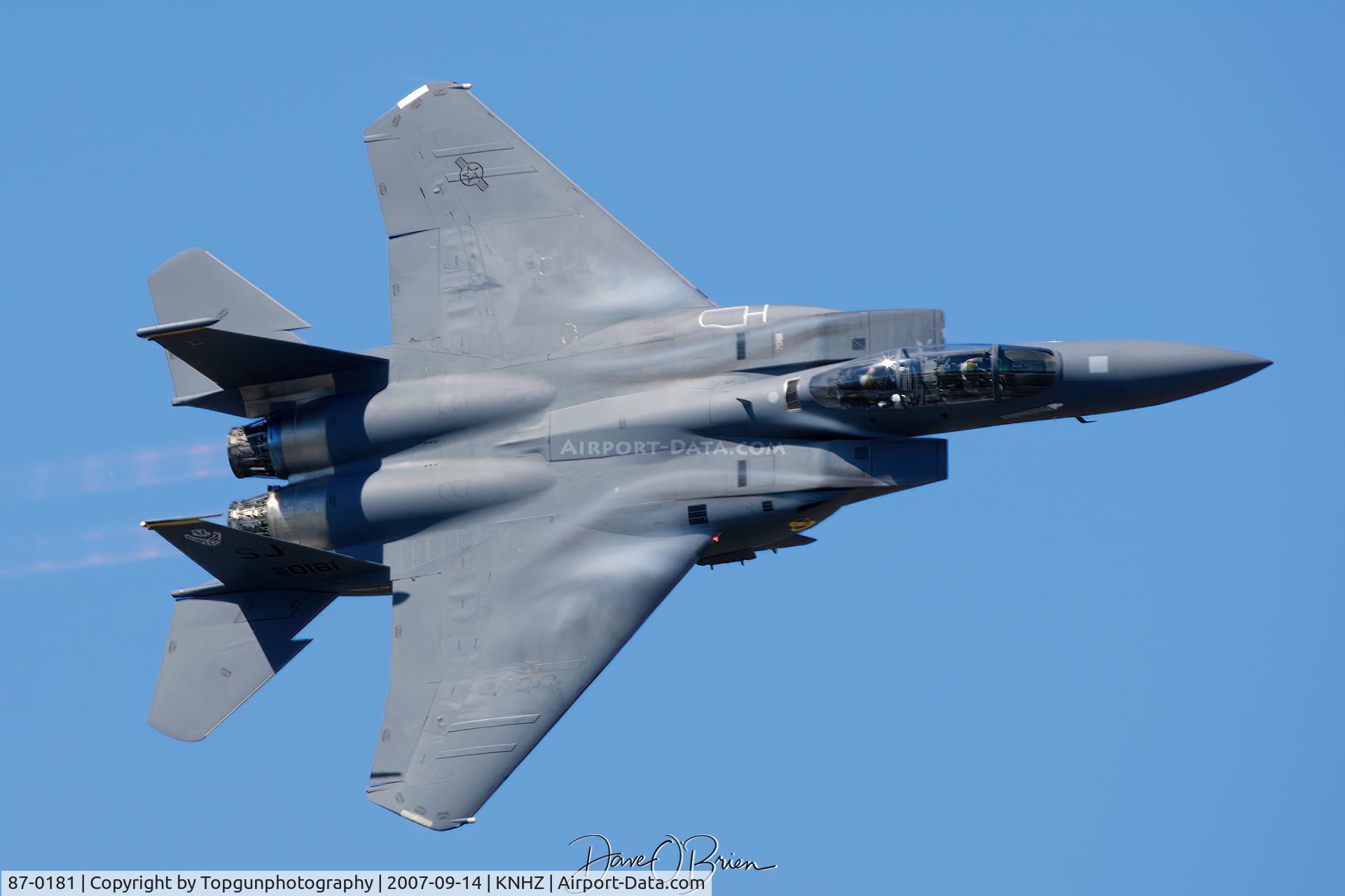 87-0181, 1987 McDonnell Douglas F-15E Strike Eagle C/N 1046/E021, Strike Demo Photo pass
