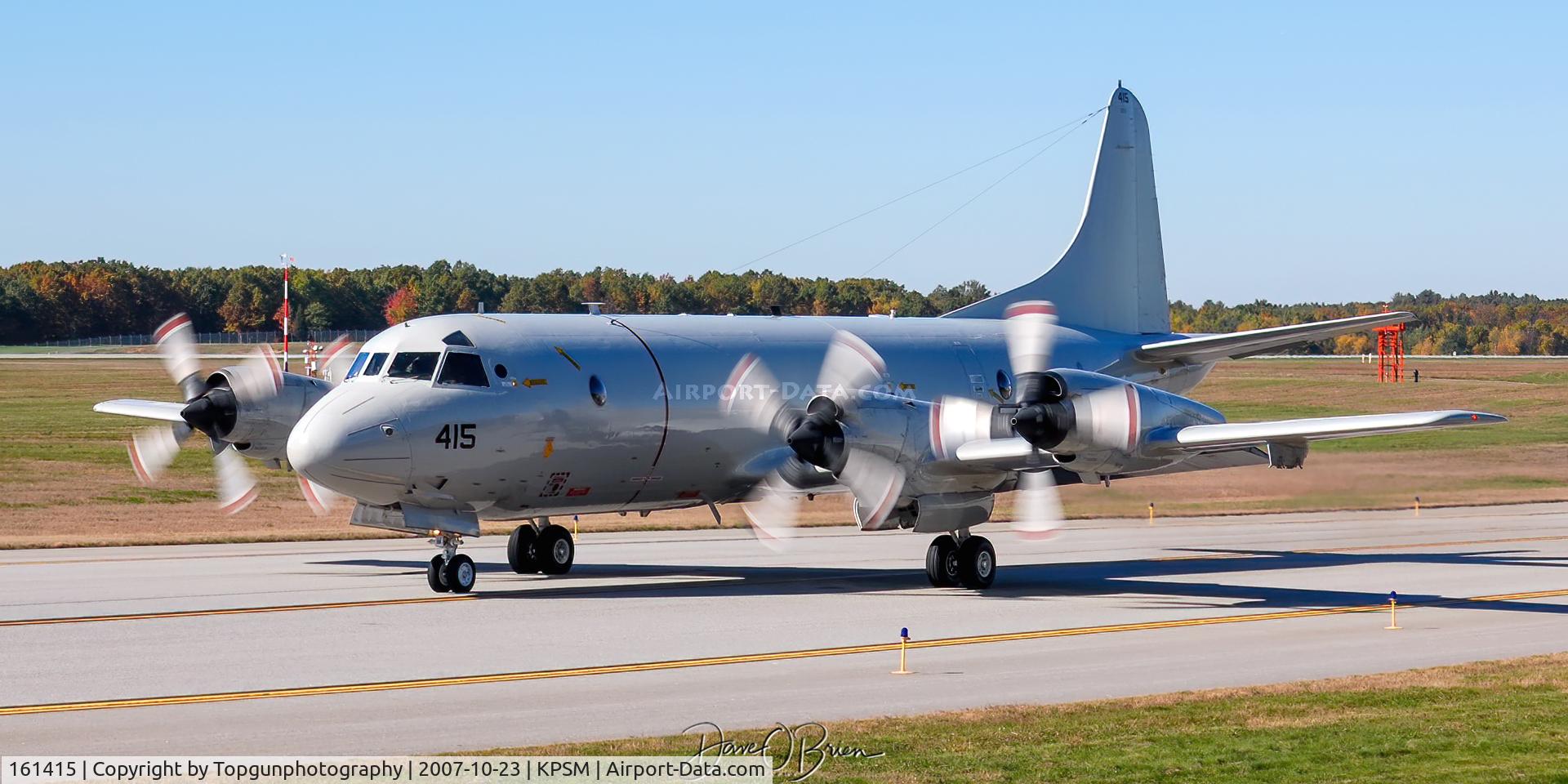 161415, 1982 Lockheed P-3C BUMP+ Orion C/N 285A-5755, NAVYLK415 P-3 Orion comes down from Brunswick NAS to work the pattern.