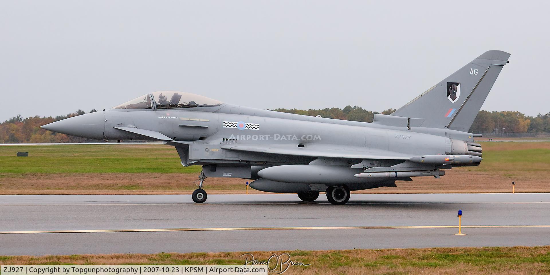 ZJ927, 2006 Eurofighter EF-2000 Typhoon FGR4 C/N 0089/BS018, ASCOT251